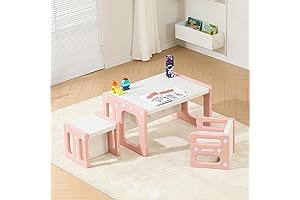 Height-Adjustable Montessori Table and Chair Set for Learning Spaces
