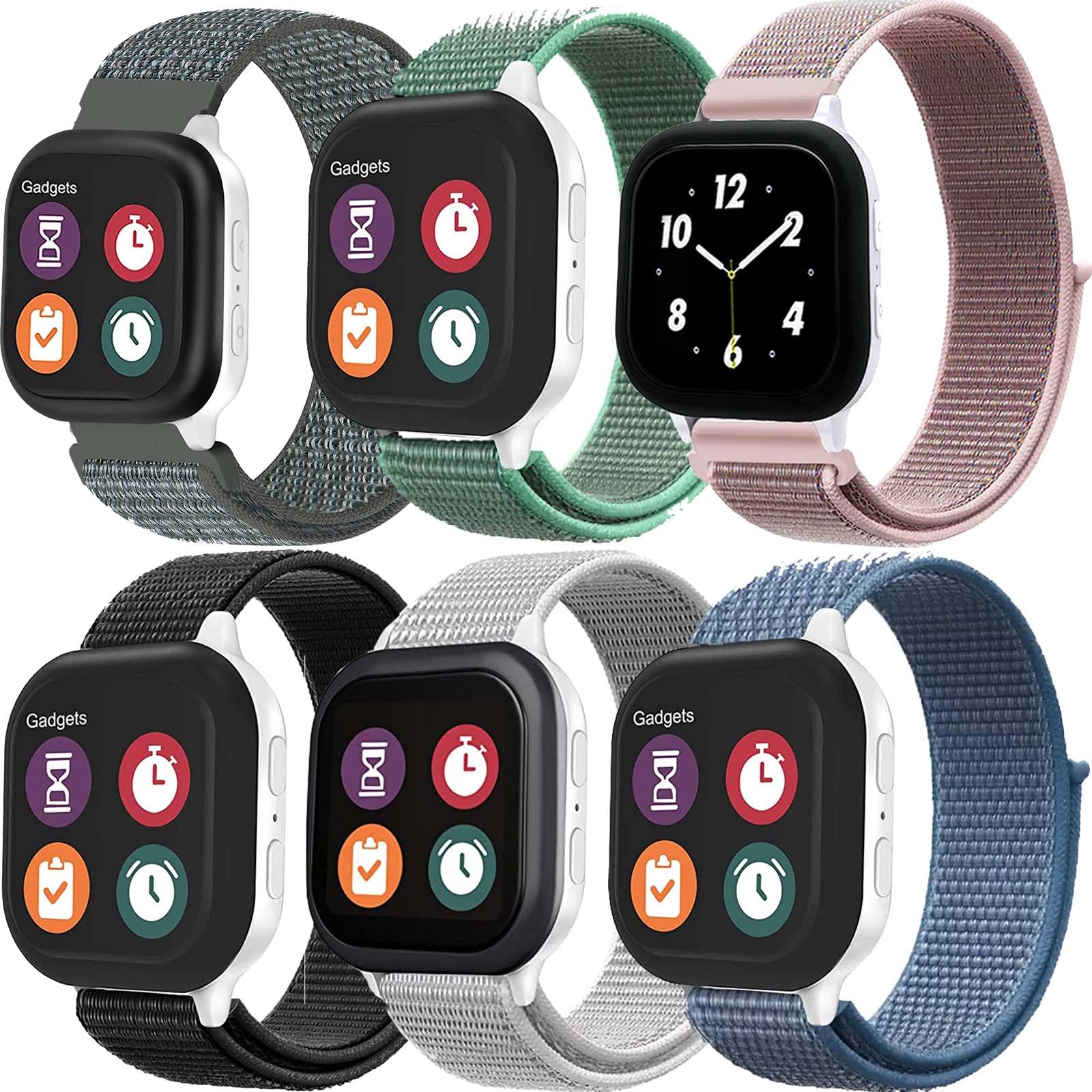 Correa deportiva compatible con Apple Watch de 49 mm, 45 mm, 44 mm, 42 mm, 41 mm, 40 mm, 38 mm, nailon elástico trenzado transpirable para iWatch Series 9, 8, 7, 6, 5, SE, 4, 3, 2, 1, 6 negro, azul