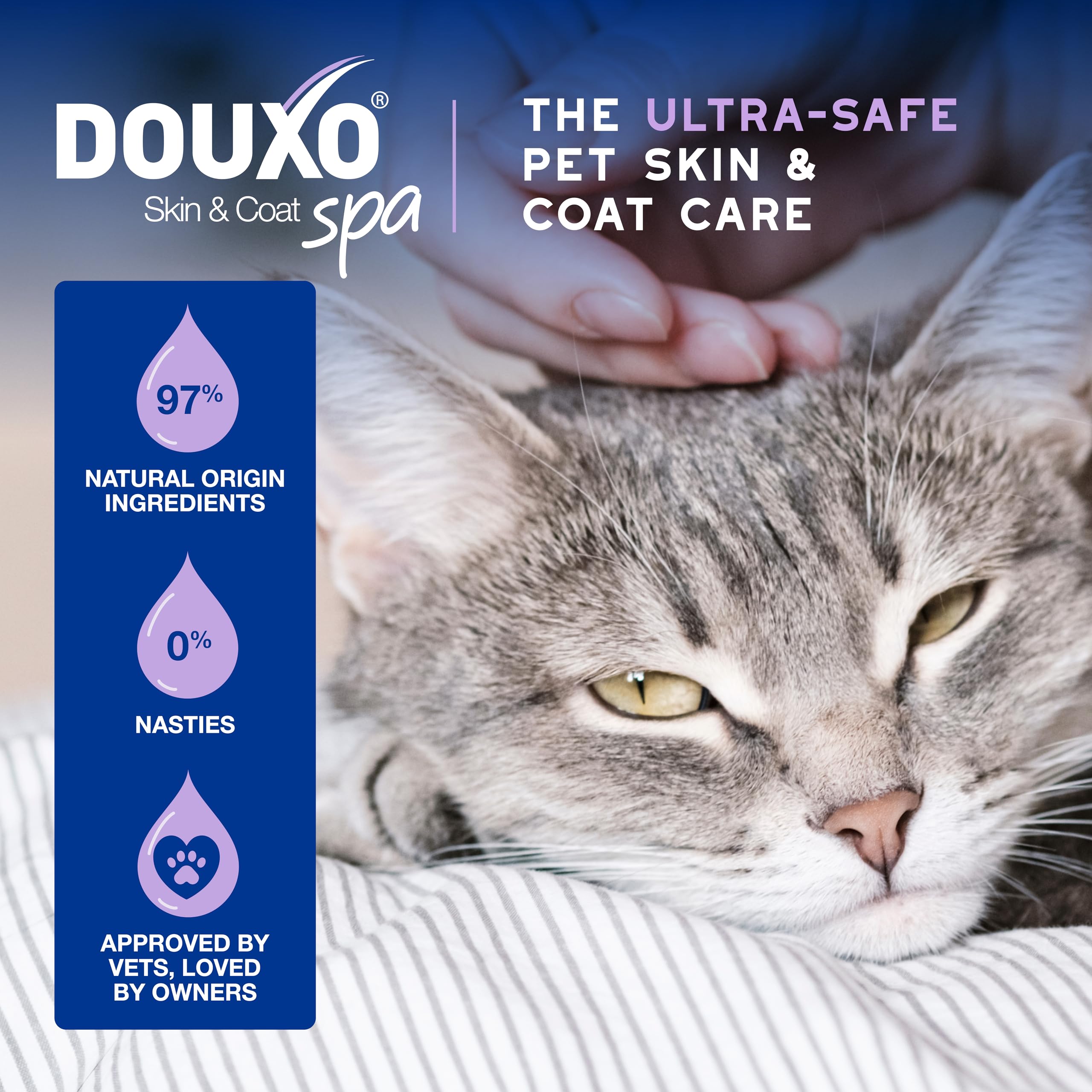 Douxo Spa Low-Stress Refresh Leave-on Mousse for Cats 150 ml, Safely Cleans and Refreshes the Fur, Leaves the Coat Soft - Image 4