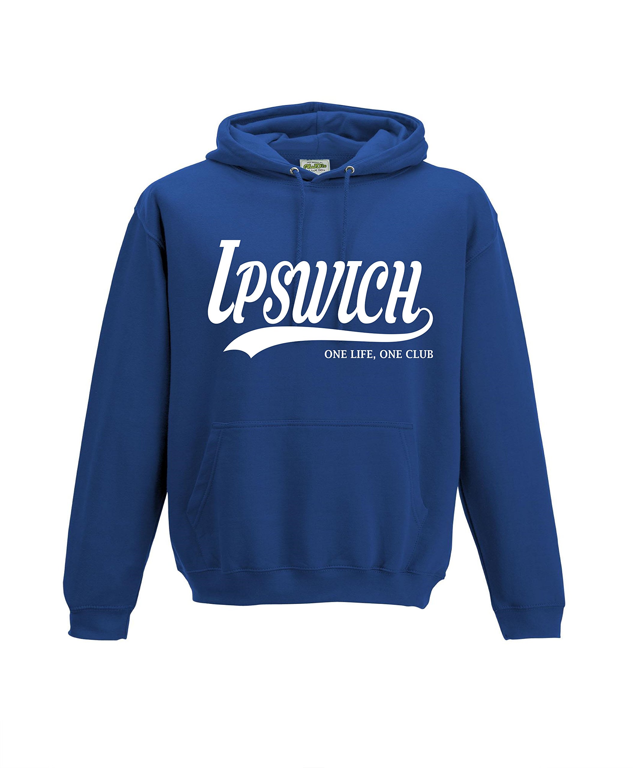 Ipswich Football Gift - Hoodie one Life one Club top Jumper Sweatshirt FC Present FH38 (Adult Medium, Blue)
