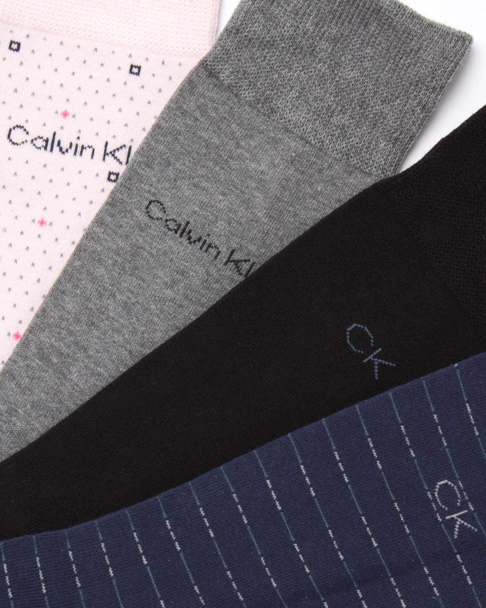 Calvin Klein Calcetines de vestir para hombre, paquete de 8 calcetines transpirables de mezcla de algodón, calcetines largos de trabajo casuales para hombre (tallas: 7-12)