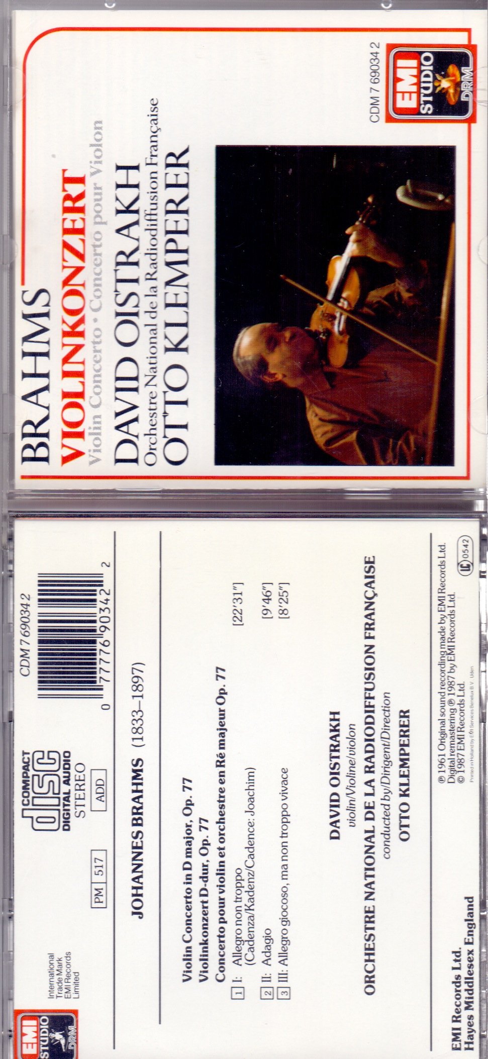 Violinkonzert / Concerto Pour Violon / Violin Concerto [Audio CD]