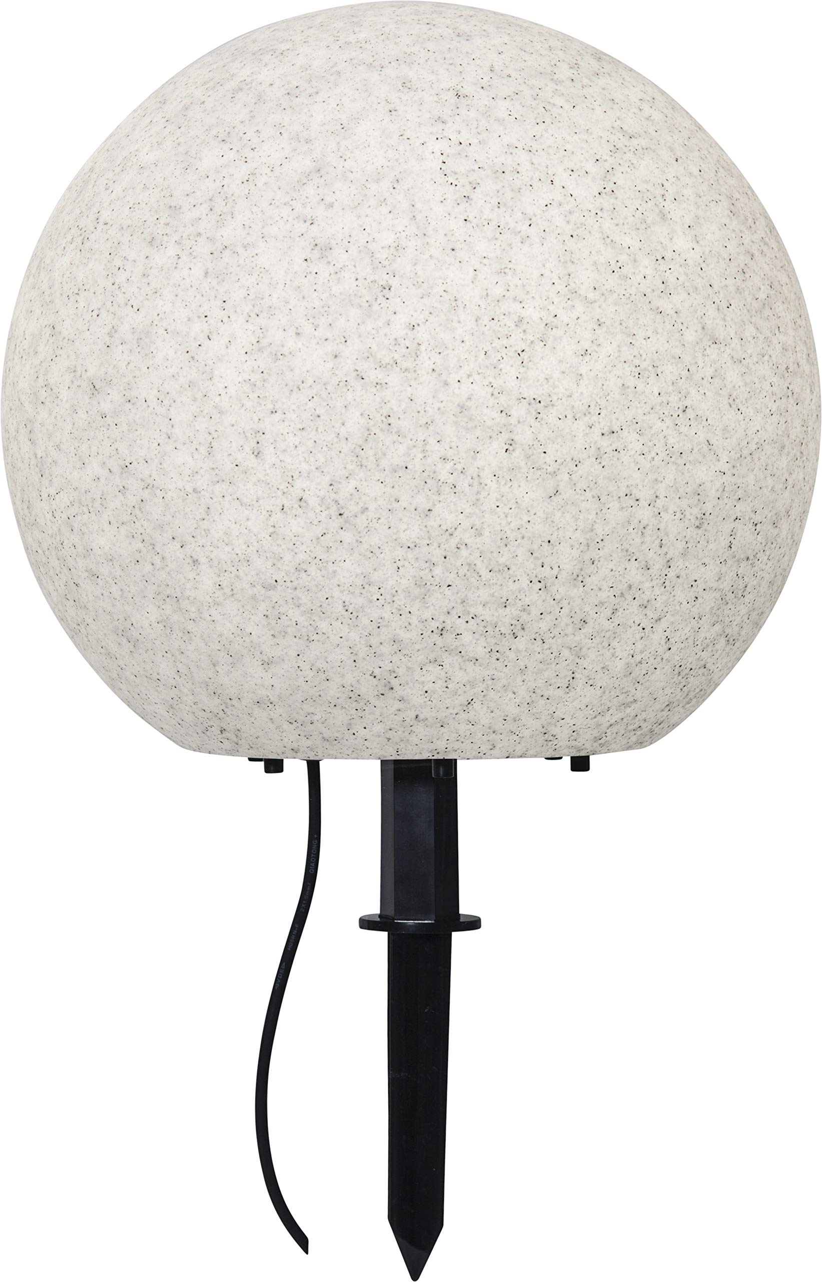 Star Gardenlight - Bola decorativa (plástico, 38 x 40 cm), color gris y negro
