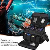 Vista 9 de Bolsa de Cables para DJ con 6 Divisores Desmontables Bolsa de Cables de Alta Capacidad para Conciertos para Cables, Equipo de DJ, Instrumentos