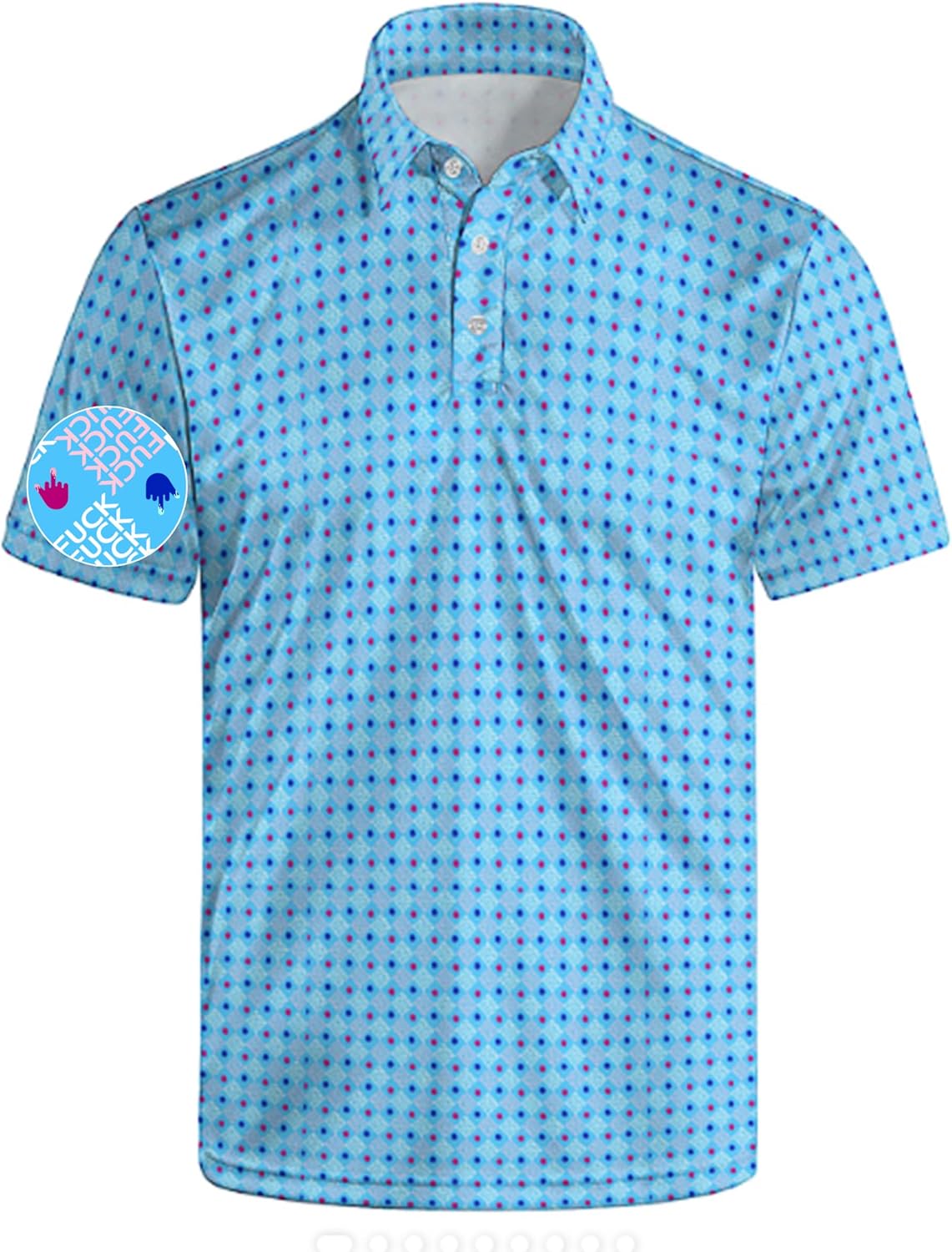 Golf Shirts for Men Funny Polo Short Sleeve Performance Moisture Wicking Quick Dry Mens Hawaiian Polo Shirt