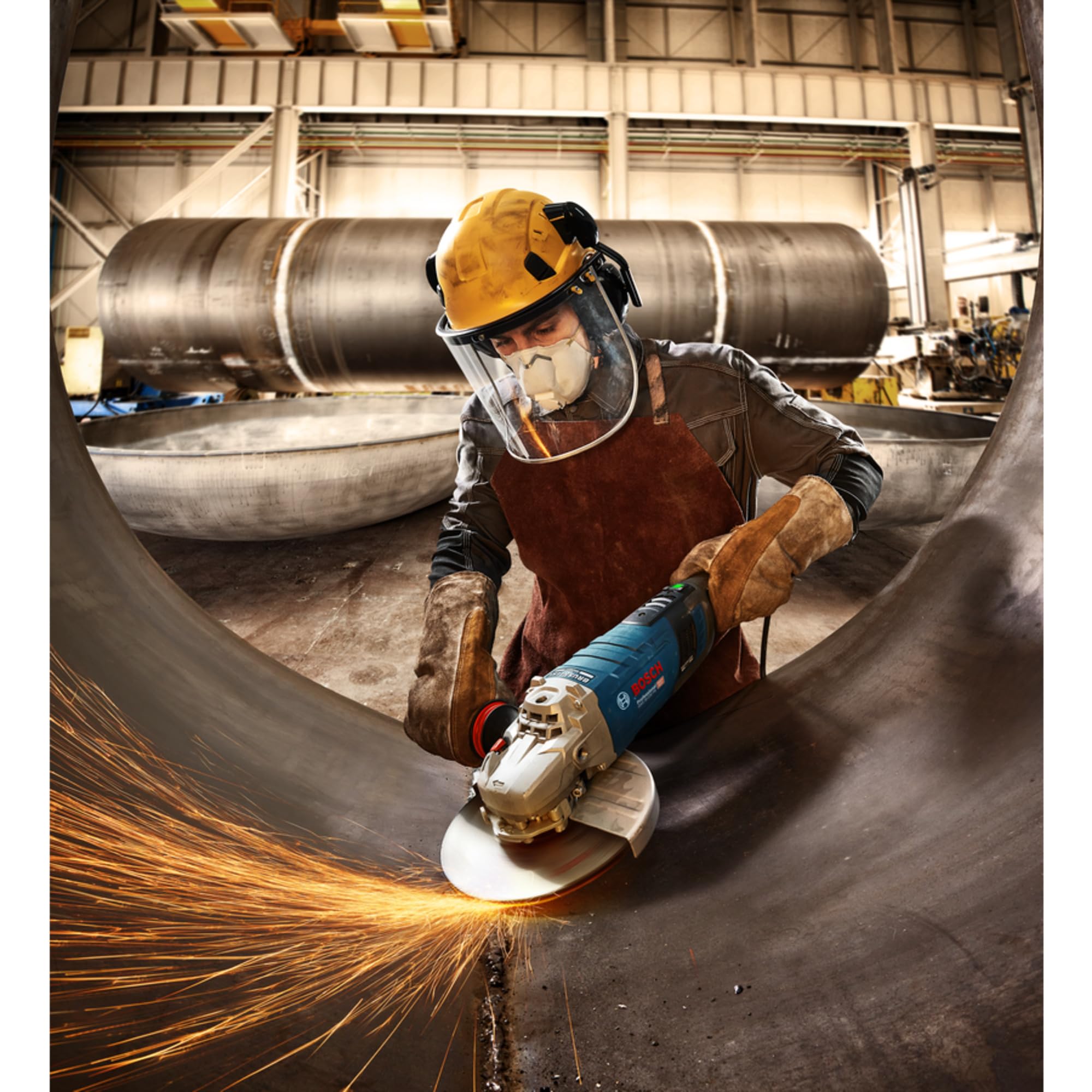 Bosch Professional GWS 30-180 PB - Amoladora angular (Brushless, Ø 180 mm, 2800 W, KickBack Control, hombre muerto, freno)