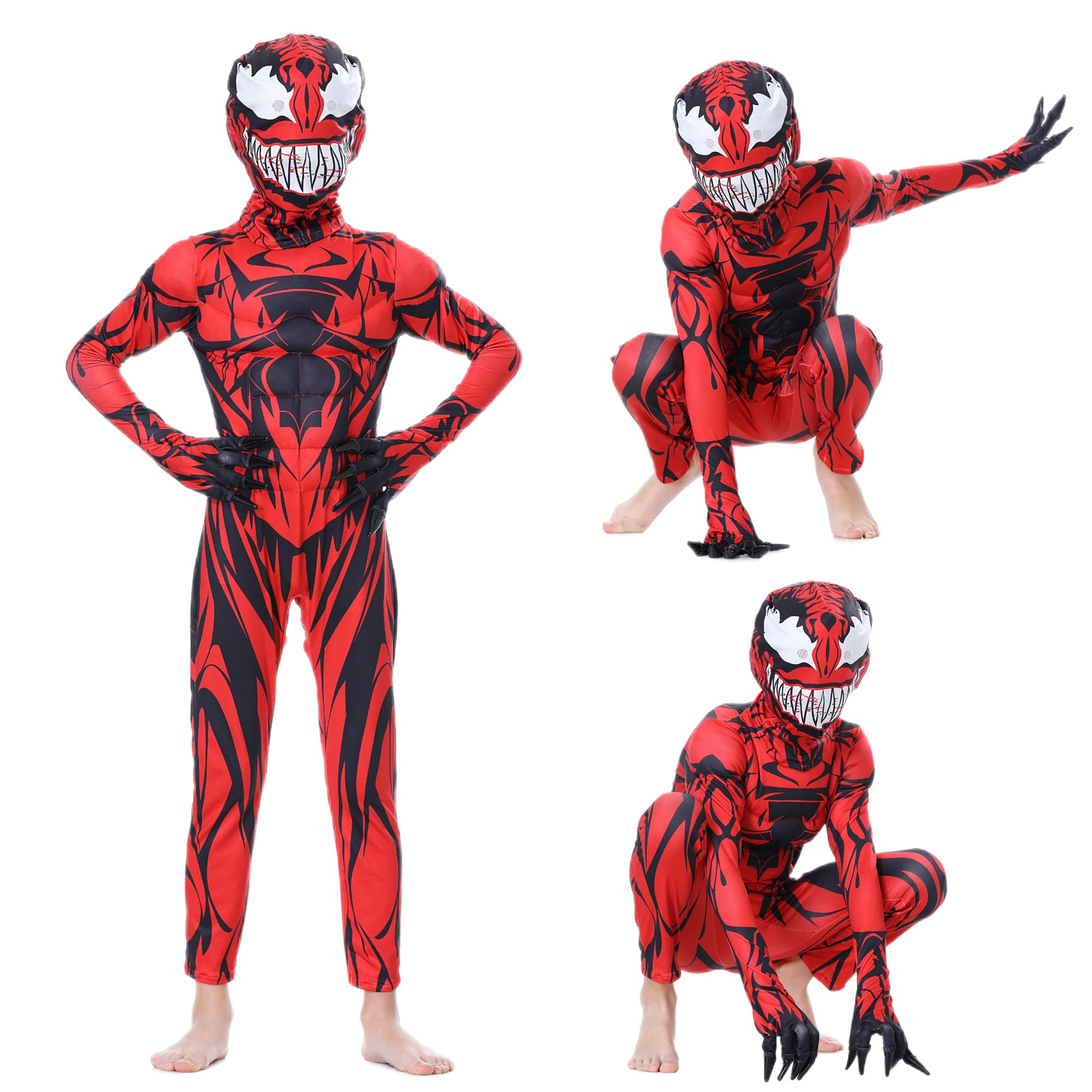 Poywuo Disfraz de Superhéroes para Niño Niña Divertidos Disfraces Bodysuit Jumpsuit 3D Zentai Infantil de Halloween Carnaval Fiesta Juego de Rol de Dibujos Animados