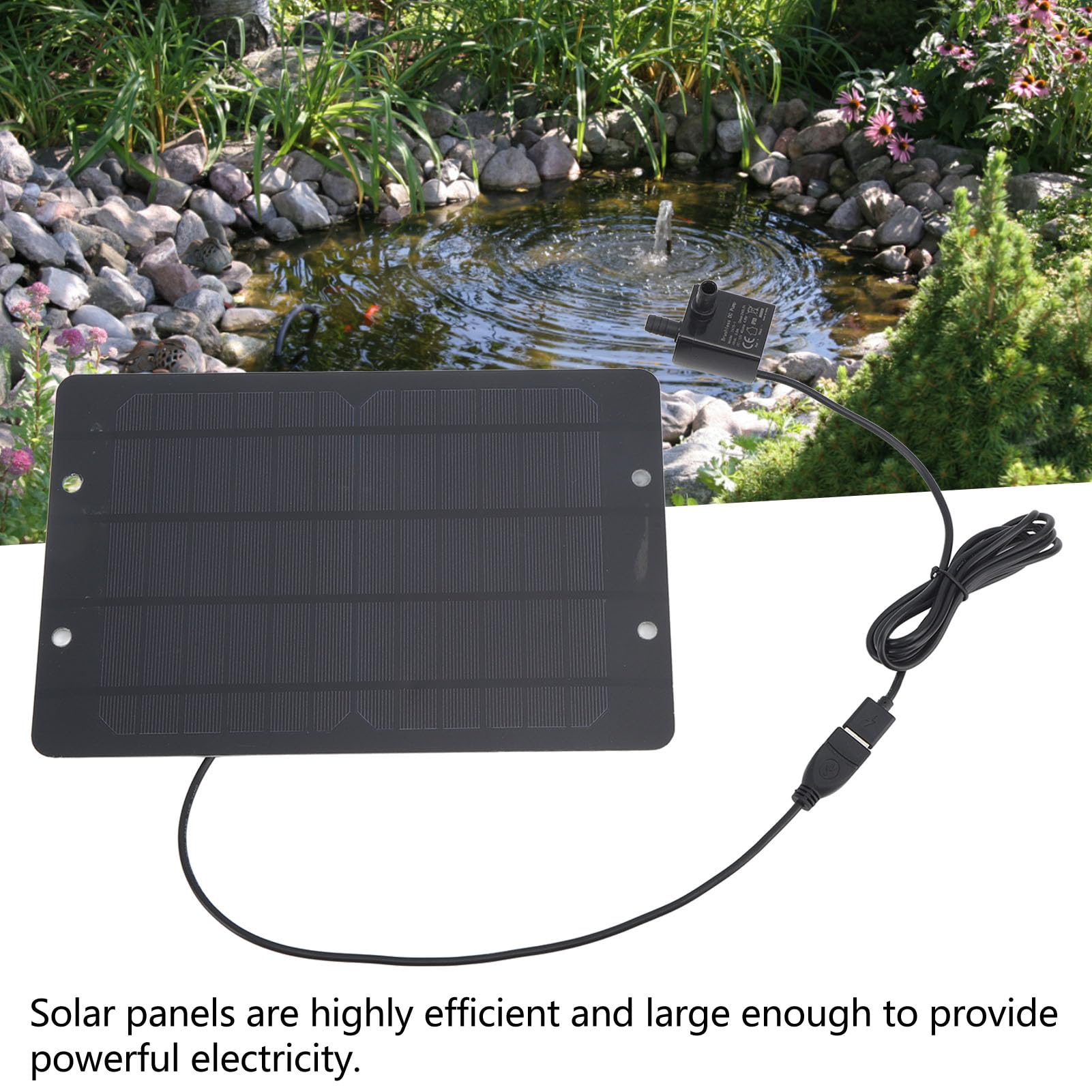 Kit di Pompa per Acqua Solare Fai -da -te, Pompa da 12 V a Base di Solare con Pannello da 6 V 10 W per Vasca da Giardino da Giardino da Bagno di Uccelli