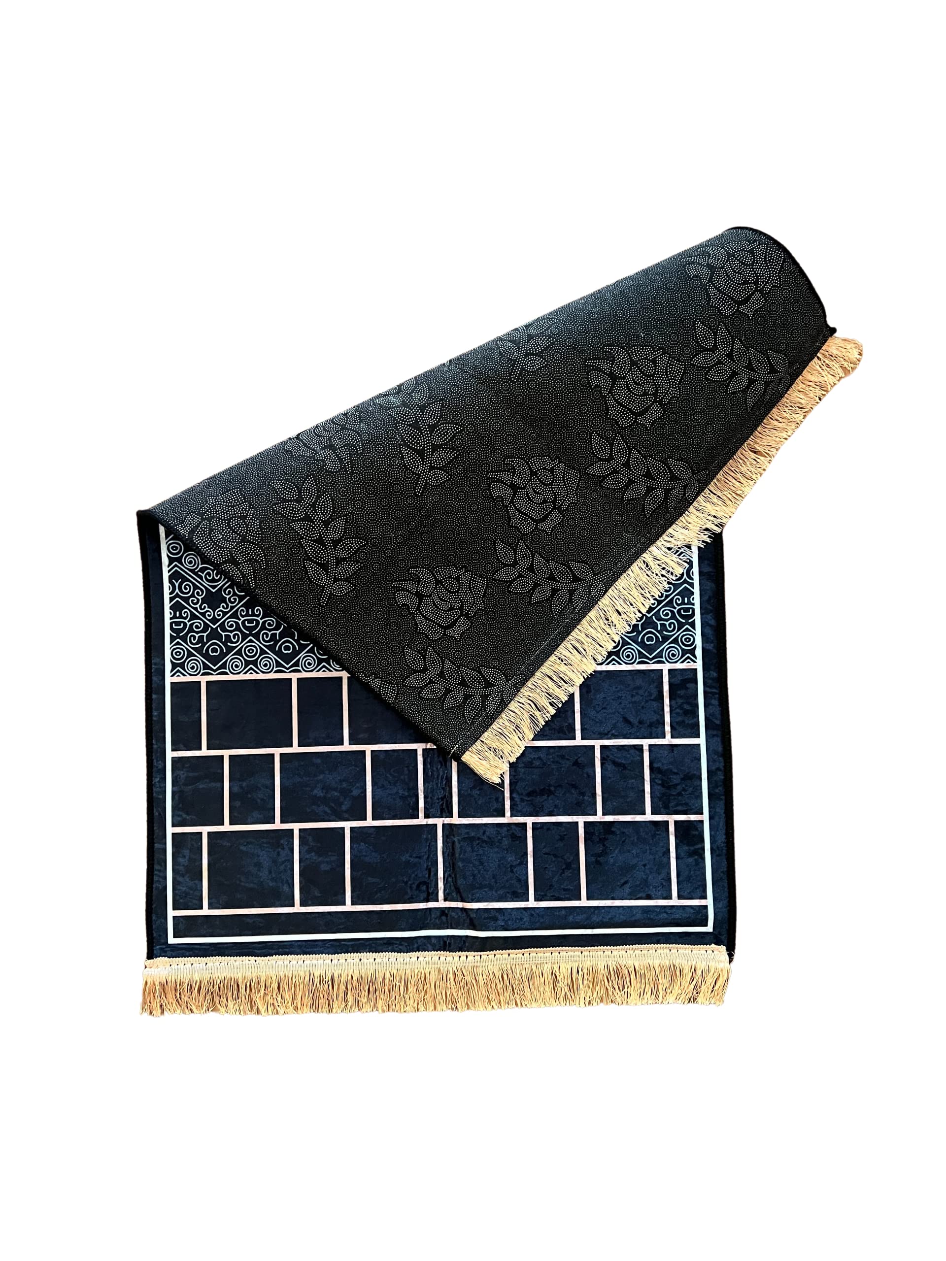 Tapis de priere Musulman pour priere Islamique - Tapis priere Musulman représentant la Mecque épais et Confortable pour Femme et Homme Musulman - Noir #1