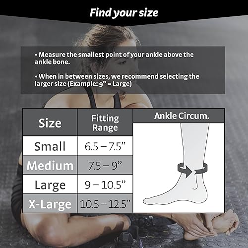 Miniatura 3 de Tobillera de compresión con almohadillas de maléolo, soporte transpirable, unidad única