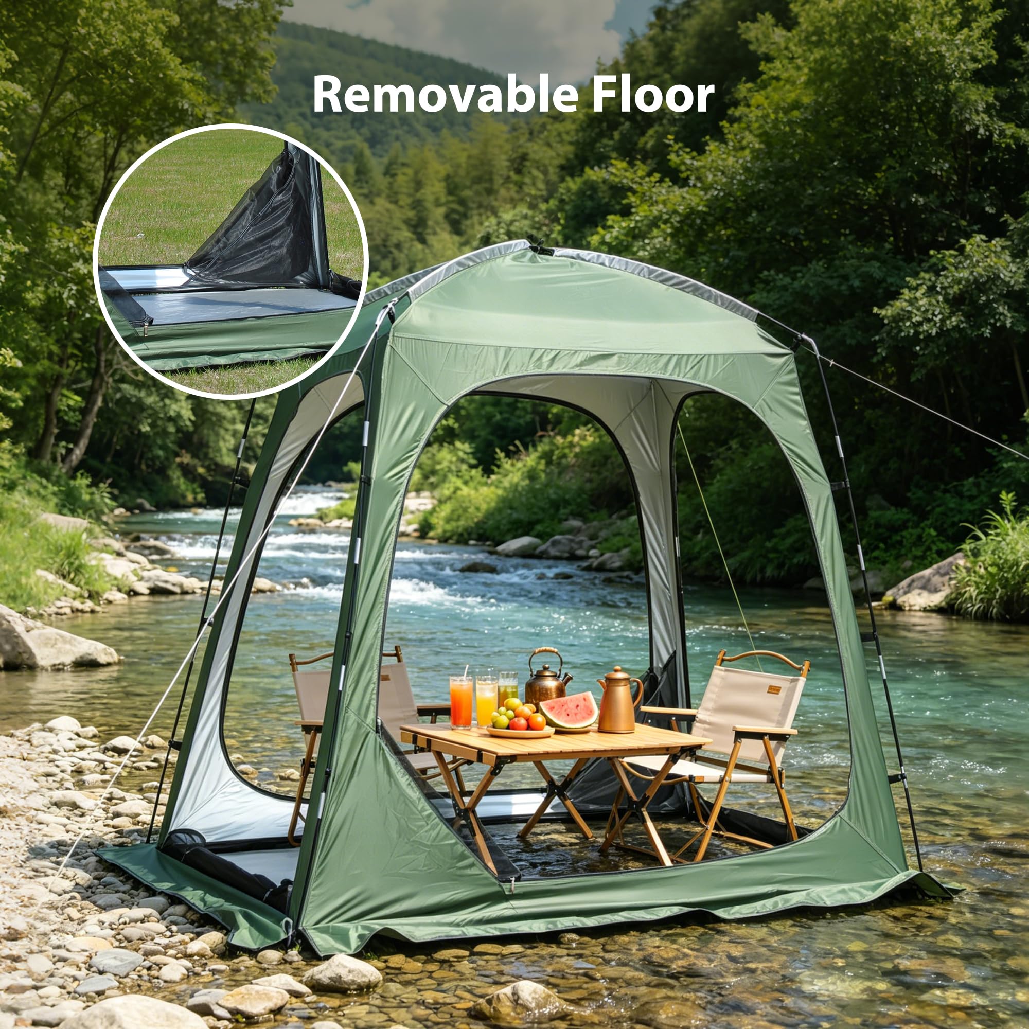 screen house tent with floor 2-4 Person Portable House, Backyard & Patio Tent, Compact Lightweight Screen Tent, 3-Season Freestanding Removable (Green) : Sports & Outdoors Category:Fahrräder_ACID Travel Comfort Bardani AirWolf 200 TC Ausführung:Blau LR Light Despite being sizable