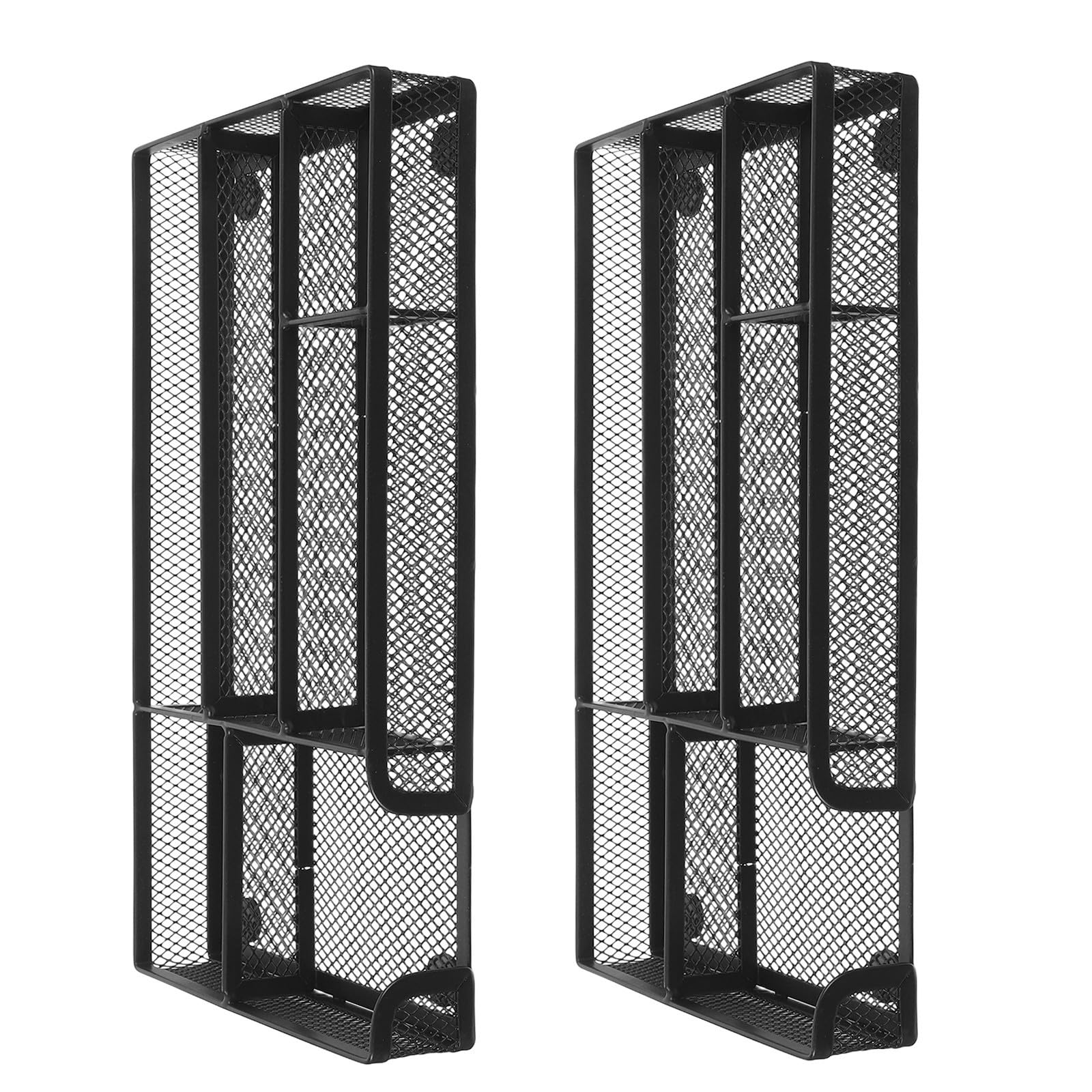 COHEALI 2 Stück Metallnetz Schubladenorganizer für Schreibtisch mit 6 Fächern und Rutschfesten Schwamm Pads Stabiler Büro Organizer für Homeoffice und Bürobedarf