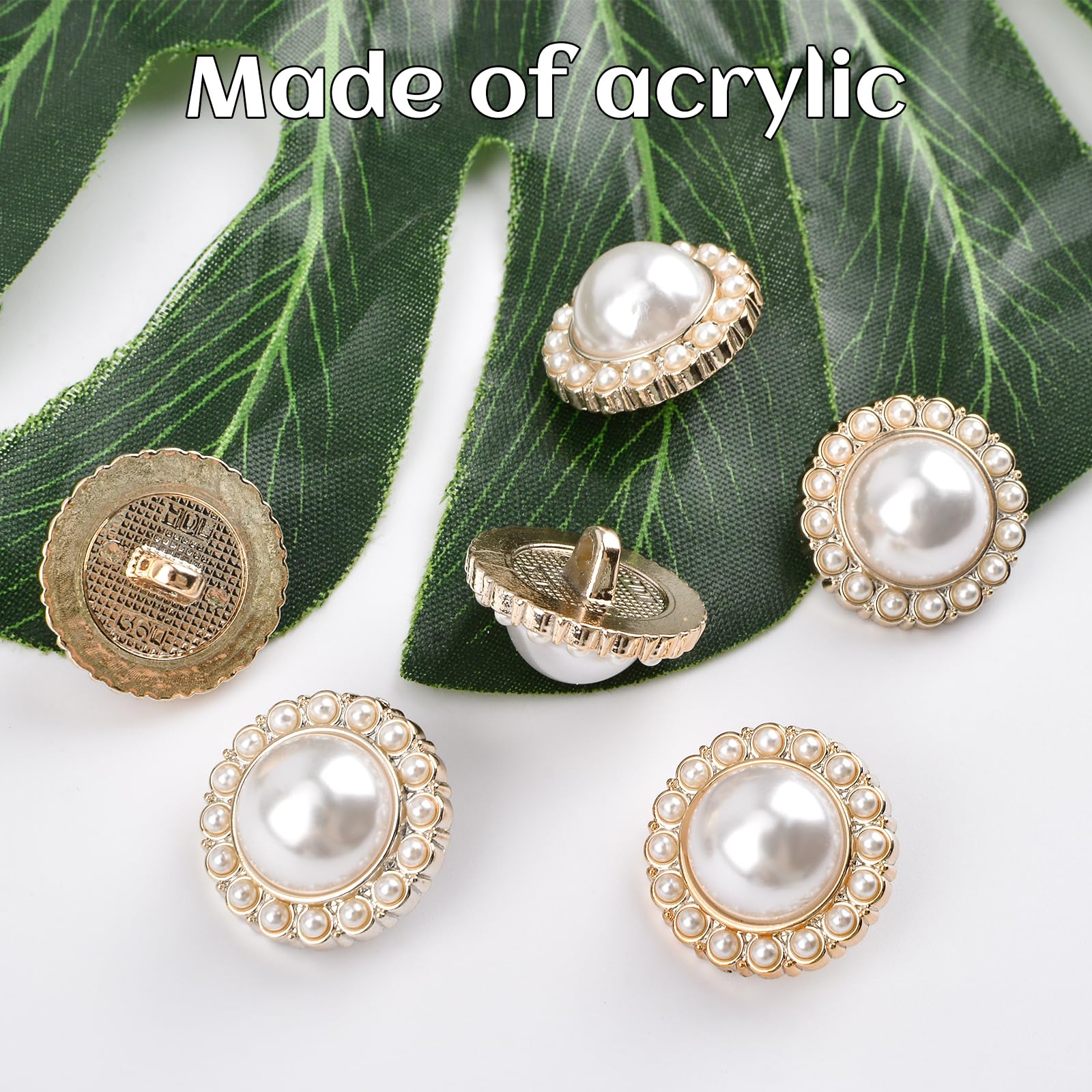 9 Stuks Goud Retro Vintage Parel Knopen Met Hart Kristallen en Ronde Kunstparels Voor DIY Ambachten, Sieraden Maken en Bruiloft Decoratie