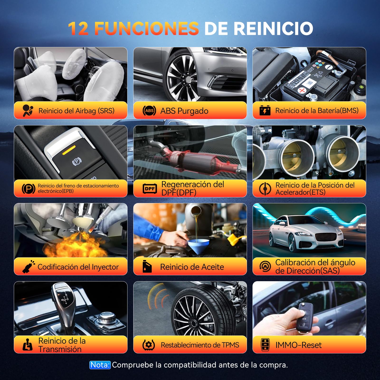 THINKCAR OBD2 Diagnosis, ThinkScan 662 Diagnosis Coche Multimarca de 4 Sistema(ECM/TCM/SRS/ABS), Diagnosis Coche con 12 Funciones de Reinicio/Vin Automático/Prueba Activa-Actualización Gratuita | THINKCAR OBD2 Diagnosis, Diagnosis Coche con 12 Funciones d