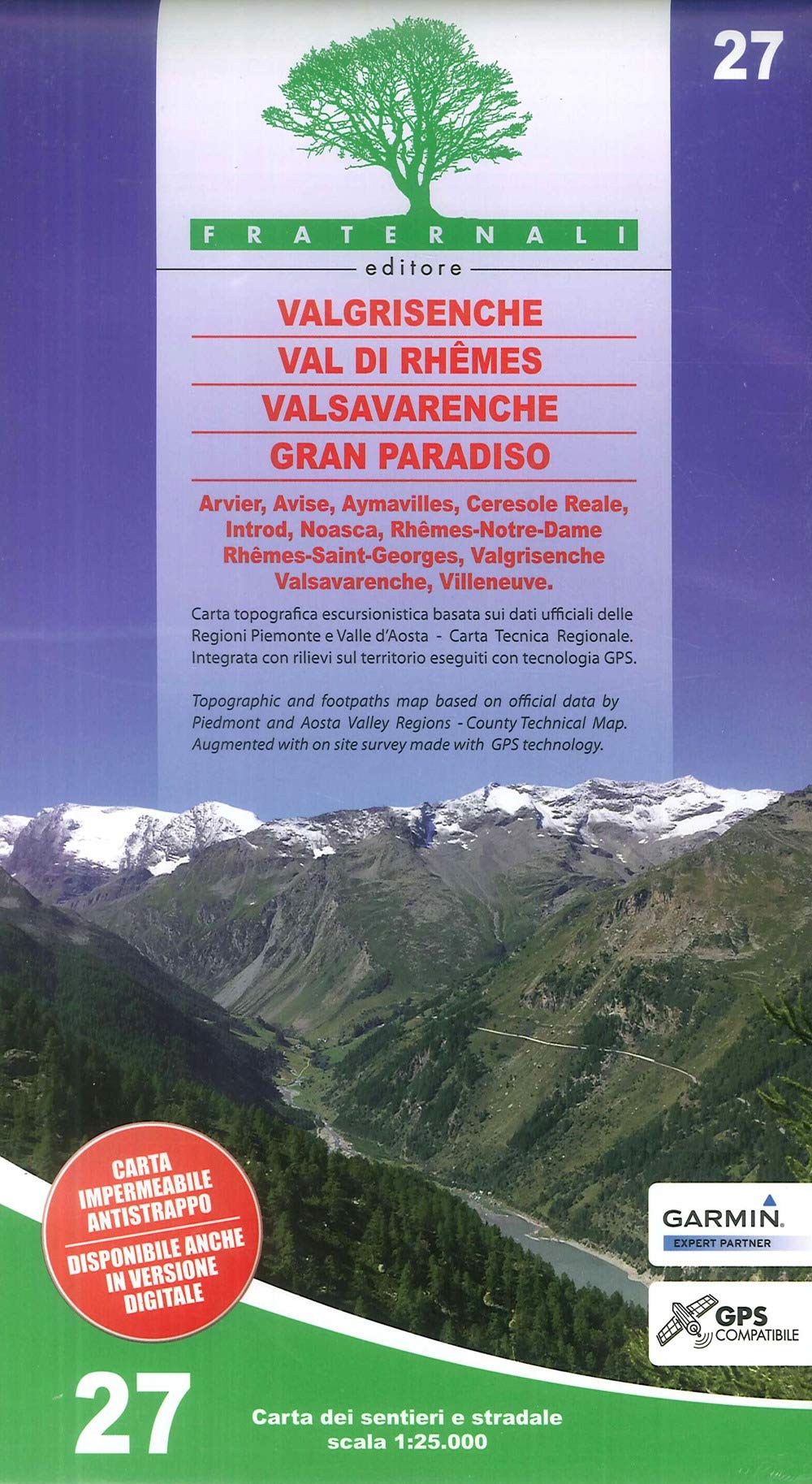 Valgrisenche - Val di Rhêmes - Valsavaranche - Gran Paradiso: 27 (wandelkaart)