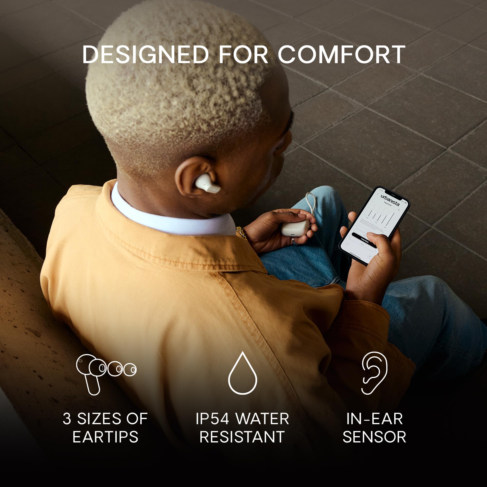 Urbanista Palo Alto Cuffie Bluetooth, Auricolari Bluetooth 5.3 Wireless, Cuffie Antirumore con 6 HD Mics, Audio adattivo, Trasparenza, 45 Ore di Riproduzione, Bassi Potenti, USB-C, IP54, Viola