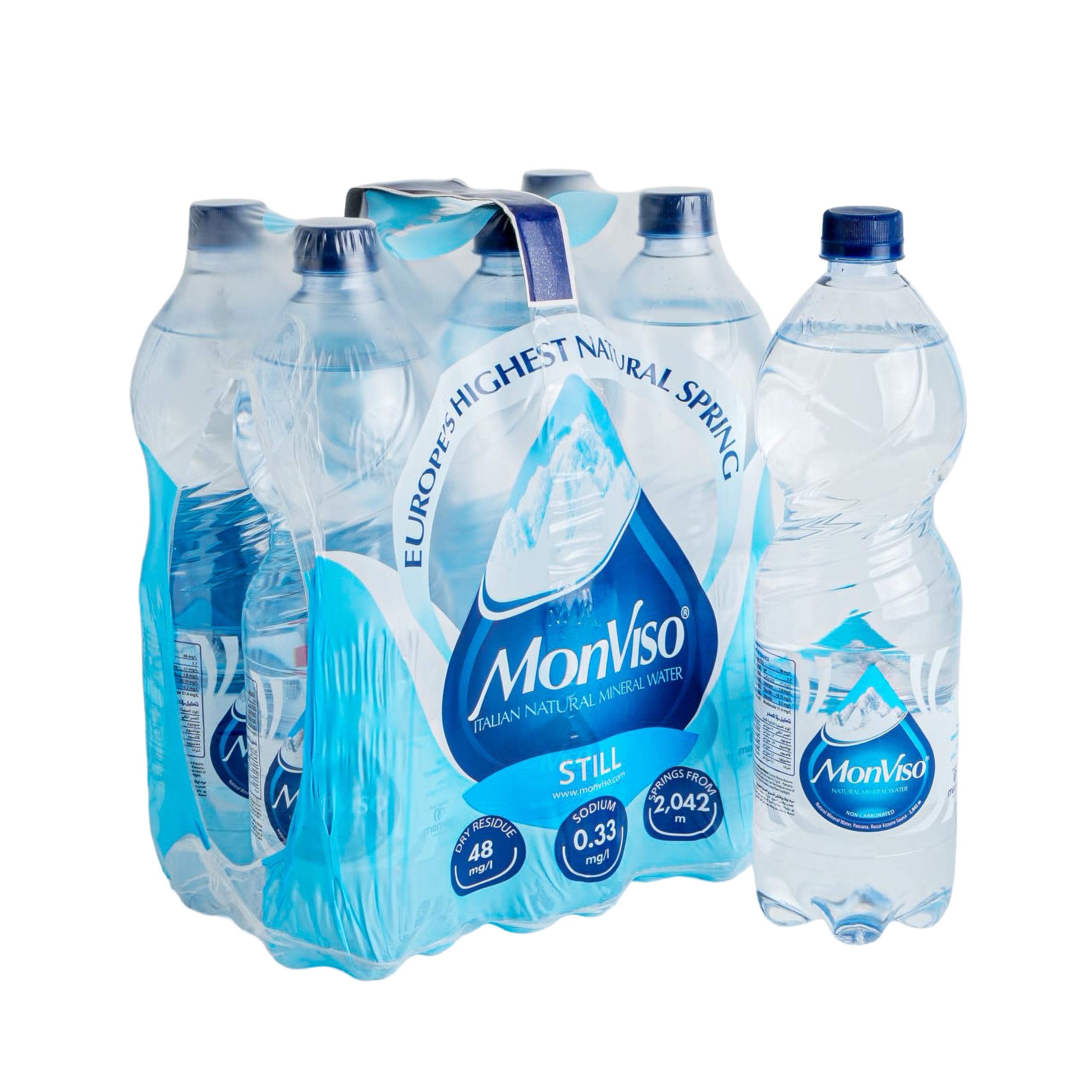 Monviso Still Natural Mineral Water - 1 Litre (Pack Of 6)