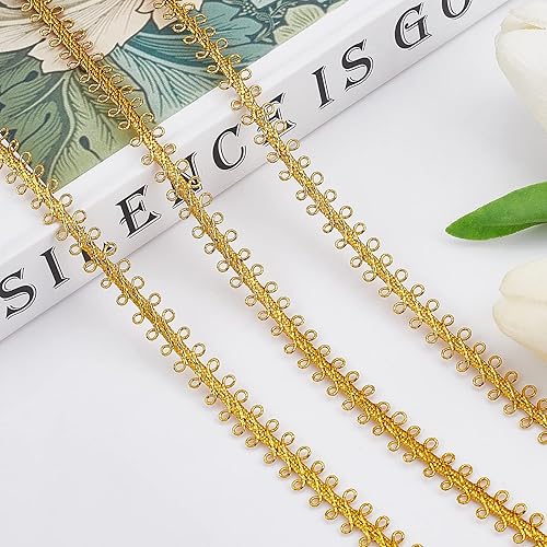 Miniatura 6 de FINGERINSPIRE Cordón metálico trenza de 0.315 in con círculo dorado trenzado decorativo con tarjeta para funda de cortina, accesorios de disfraces