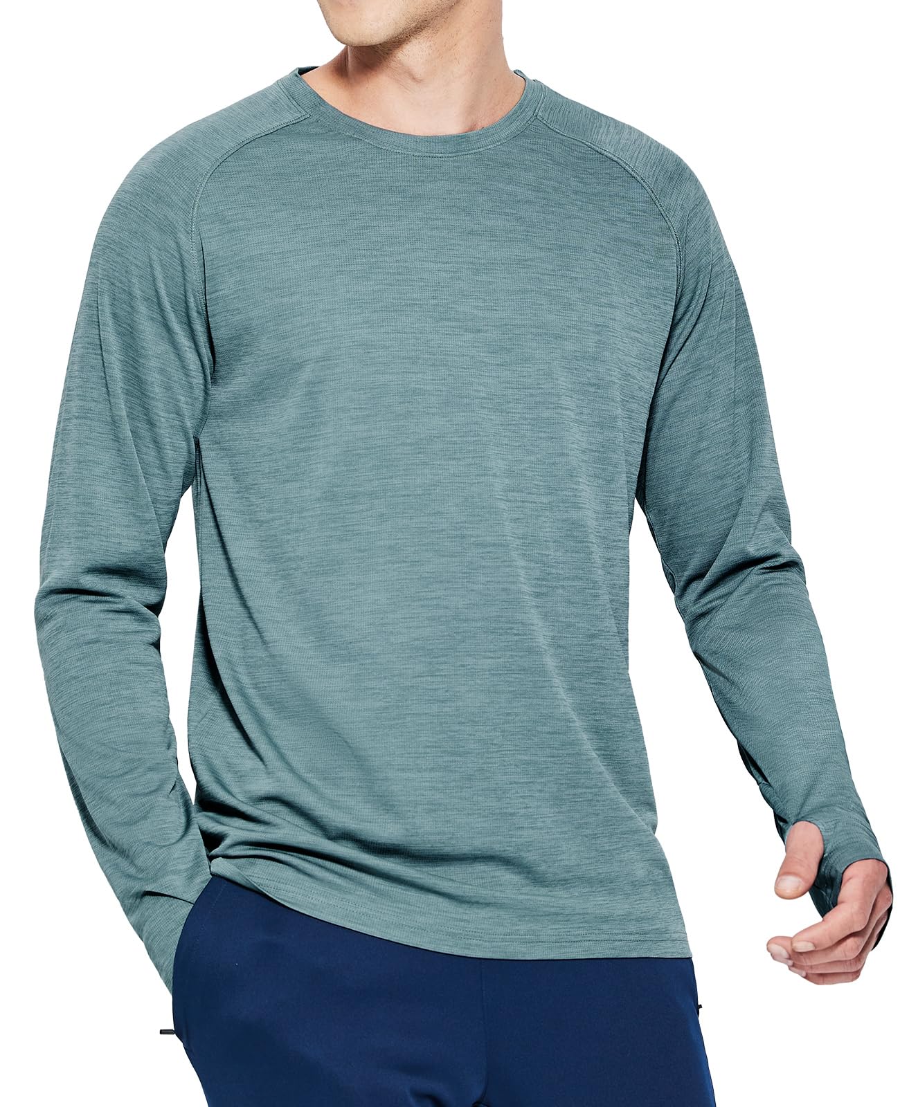 Men's UPF 50+ Sun Protection Hoodie Long Sleeve SPF Fishing Hiking Running Thumbhole Shirts Hooded Quick Dry Lightweight-image-49