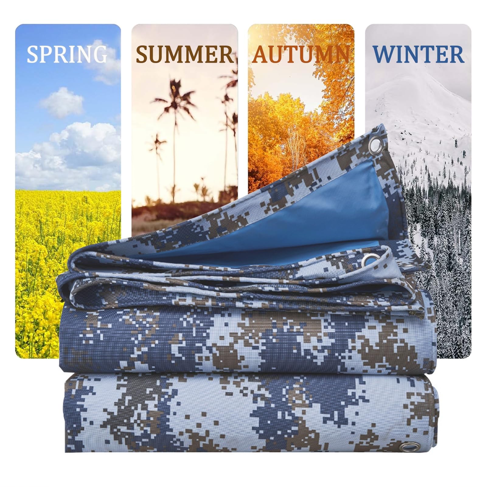 Bâche de protection imperméable 450 g/m² | Tissu Oxford pour camping, pêche, mobilier de jardin