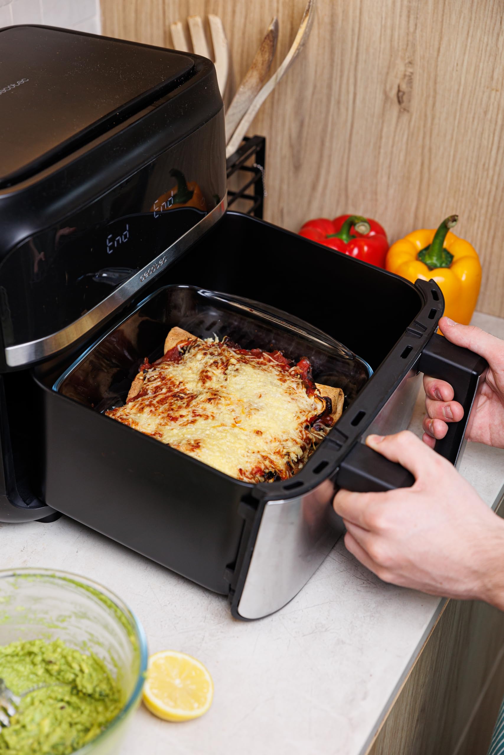 Plat air fryer - PYREX - 1450142 - Carré - En verre borosilicate - 25 x 22 cm