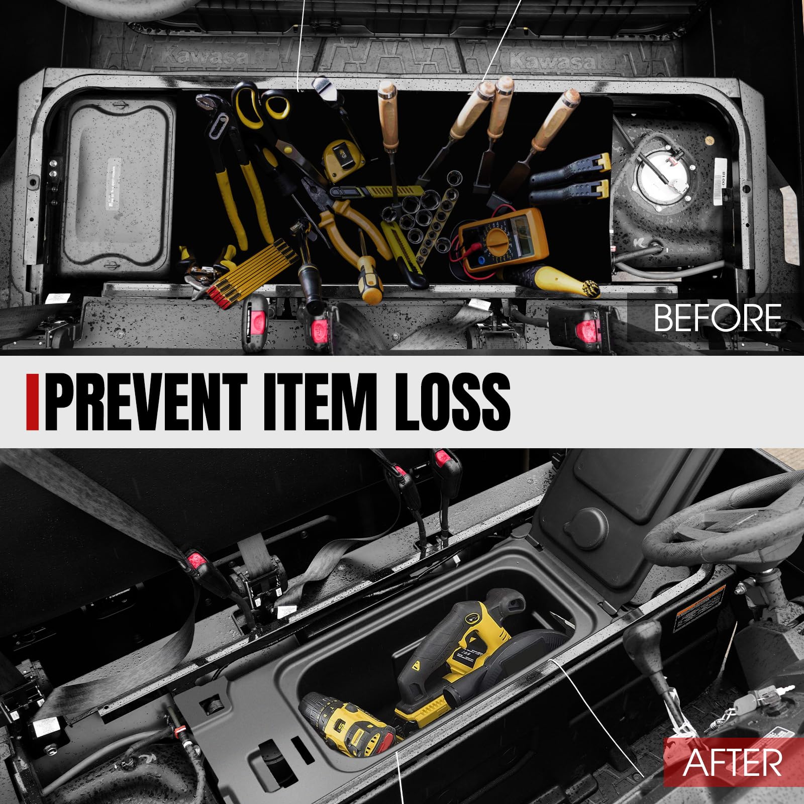 Amazon.com: A & UTV PRO Under Seat Storage Box Organizer