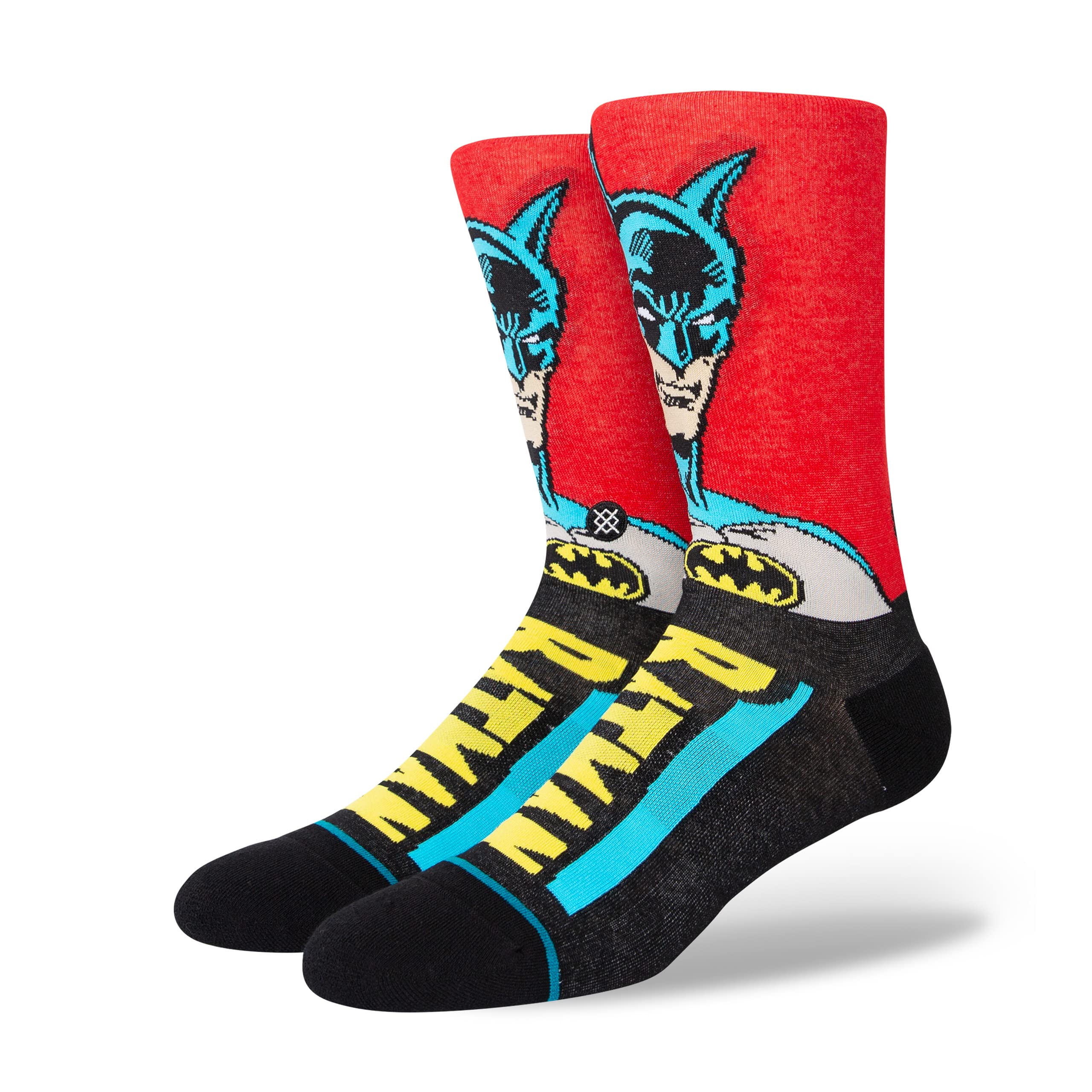 StanceBatman Comic Crew Socks, Black