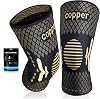 Lusenone Copper Knee Support for WomenMen 2 Pack - Best Knee Brace Compression Sleeve Support for Arthritis, Knee Pain, Meniscus Tear, ACL, MCL, Joint Pain Relief, Running, Sports, Squats