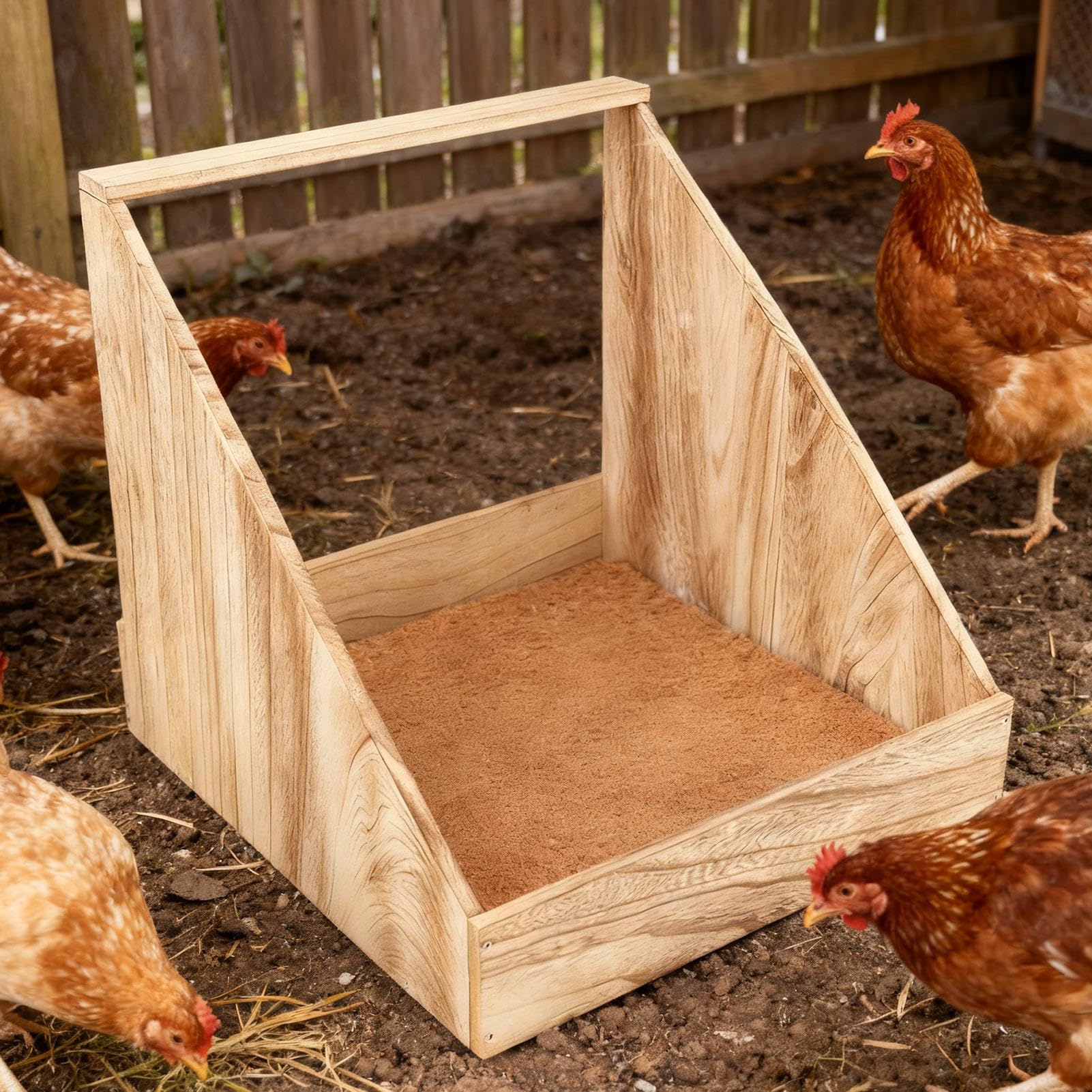 Cajas De Puesta para Gallinas De Madera con Almohadillas Y Percha para | Cajas De Para La Puesta De Huevos Para Gallinas En Gallineros Durante Invierno Para Aves De Corral Con Percha En Granja Y C
