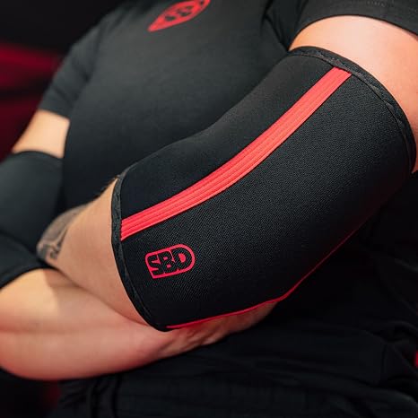 SBD Elbow Sleeves Maximum Support & Compression with Full Mobility Strength Training & Powerlifting, Made in Great Britain