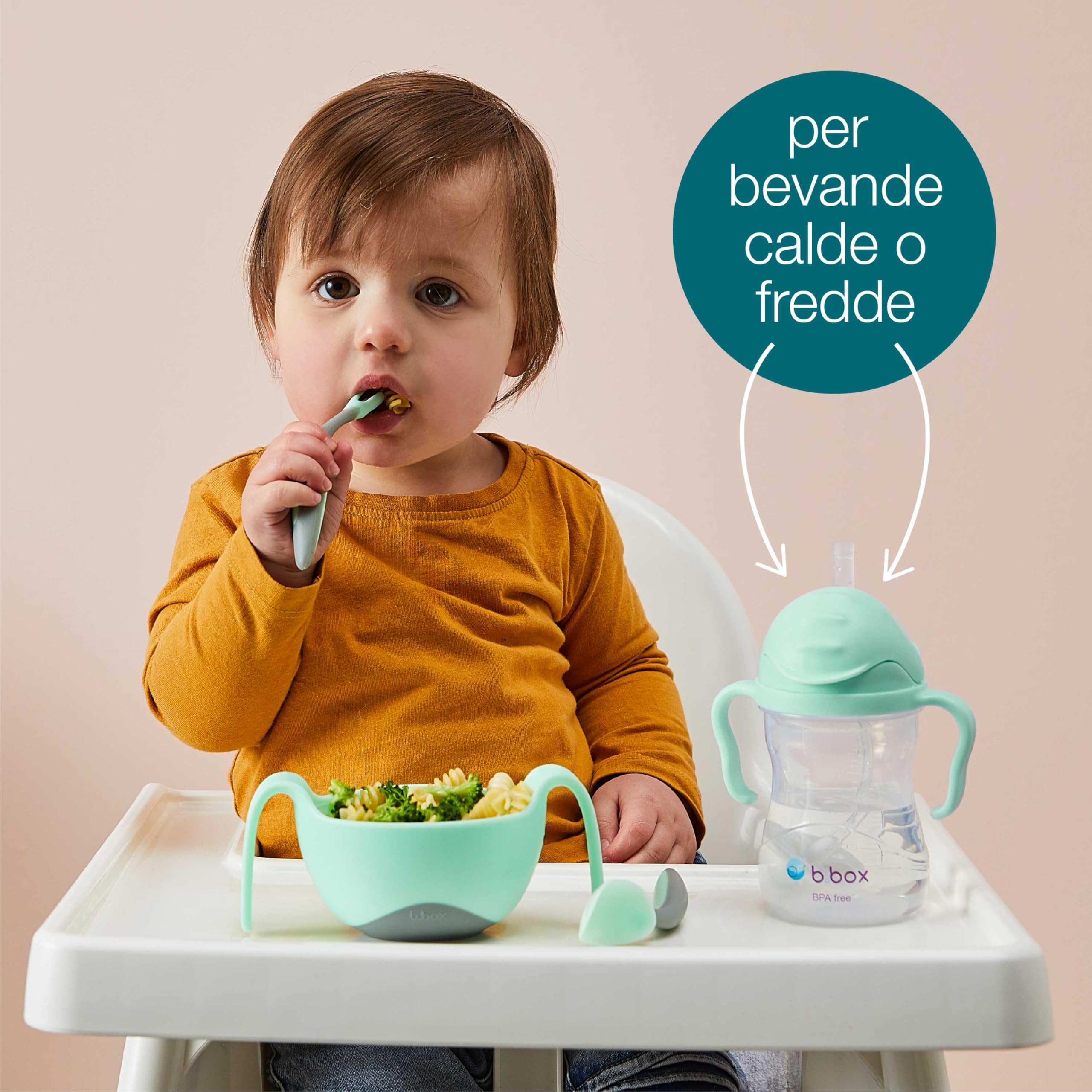 b.box Tazza per paglia, presa facile, senza BPA, lavabile in lavastoviglie, da 6 mesi, 240 ml