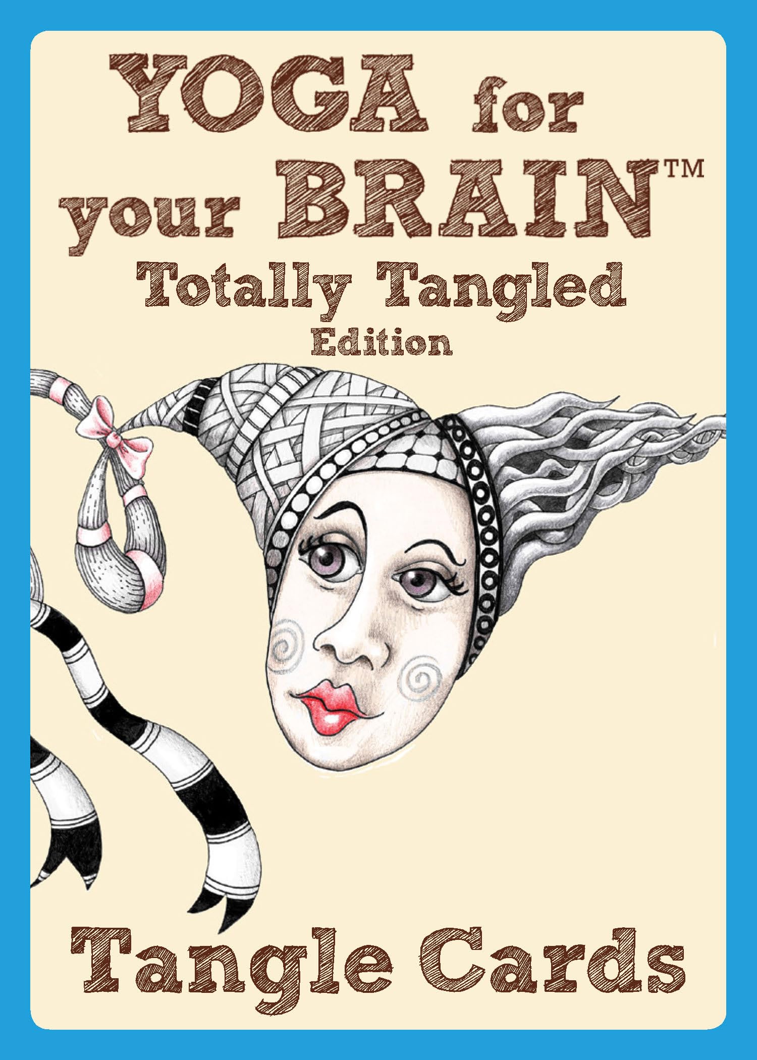 Yoga For Your Brain Totally Tangled Edition: Tangle Cards (Design Originals) Portable Deck of Zentangle (R) Cards in a Case; 40 Step-by-Step Tangling Patterns and Easy Beginner-Friendly Instructions