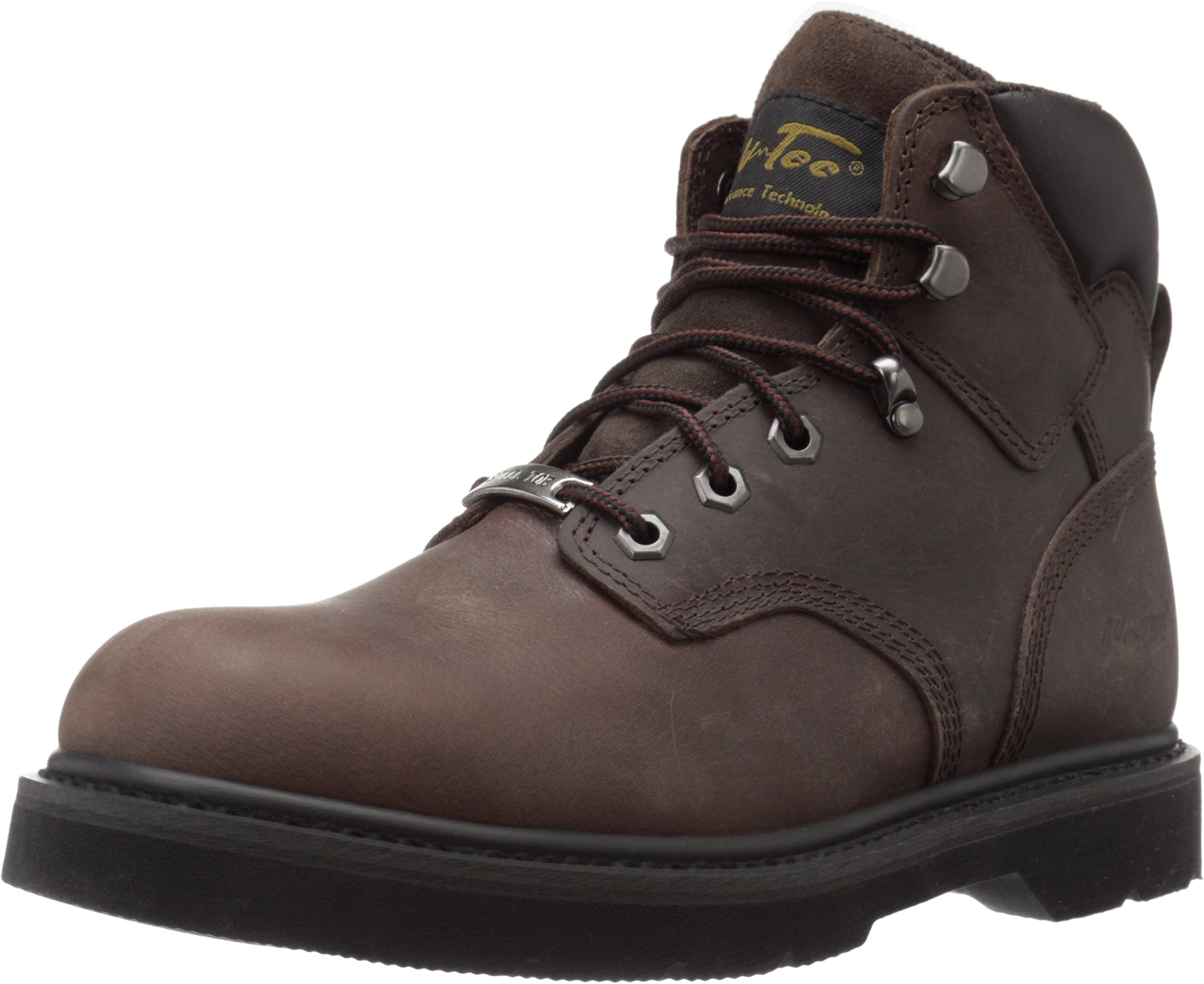 Ad Tec6" Certified Work Boots for Men, Lightweight & Casual Look with Long Last Crazy Horse Leather