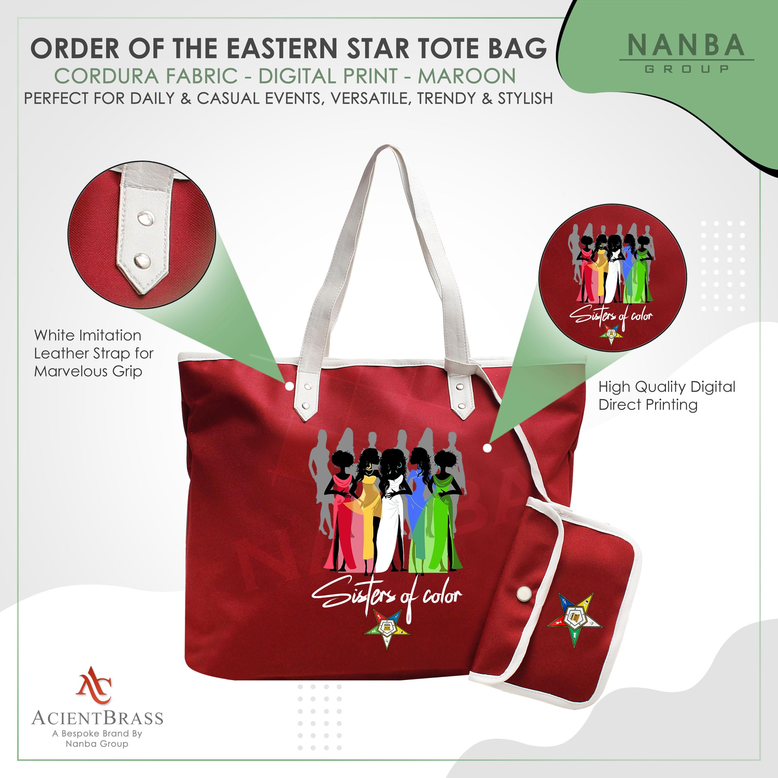 Order of the Eastern Star Tote Bag -Sisters of Color design