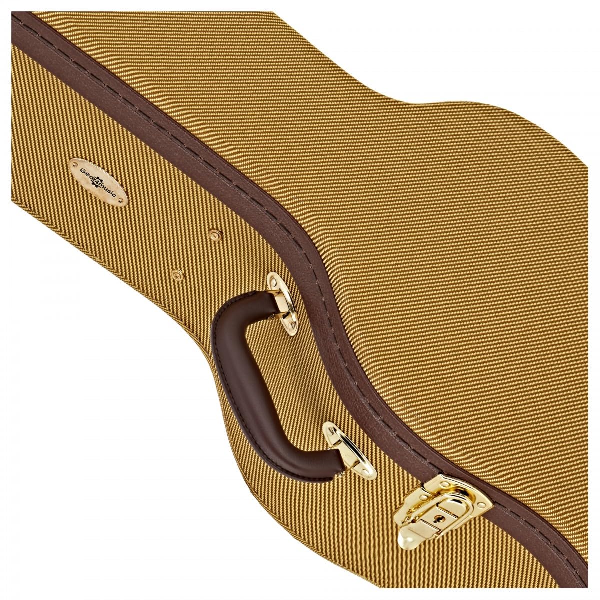gear4music Etui Guitare Acoustique Rigide pour Dreadnought 41" - Housse Guitare Folk Rembourrée Verrouillable Tweed