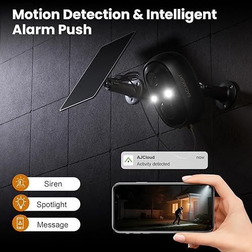 Miniatura 4 de Cámaras de seguridad inalámbricas para exteriores, cámara WiFi de 2.4 GHz inalámbrica para exteriores, cámaras 2K para seguridad en el hogar con