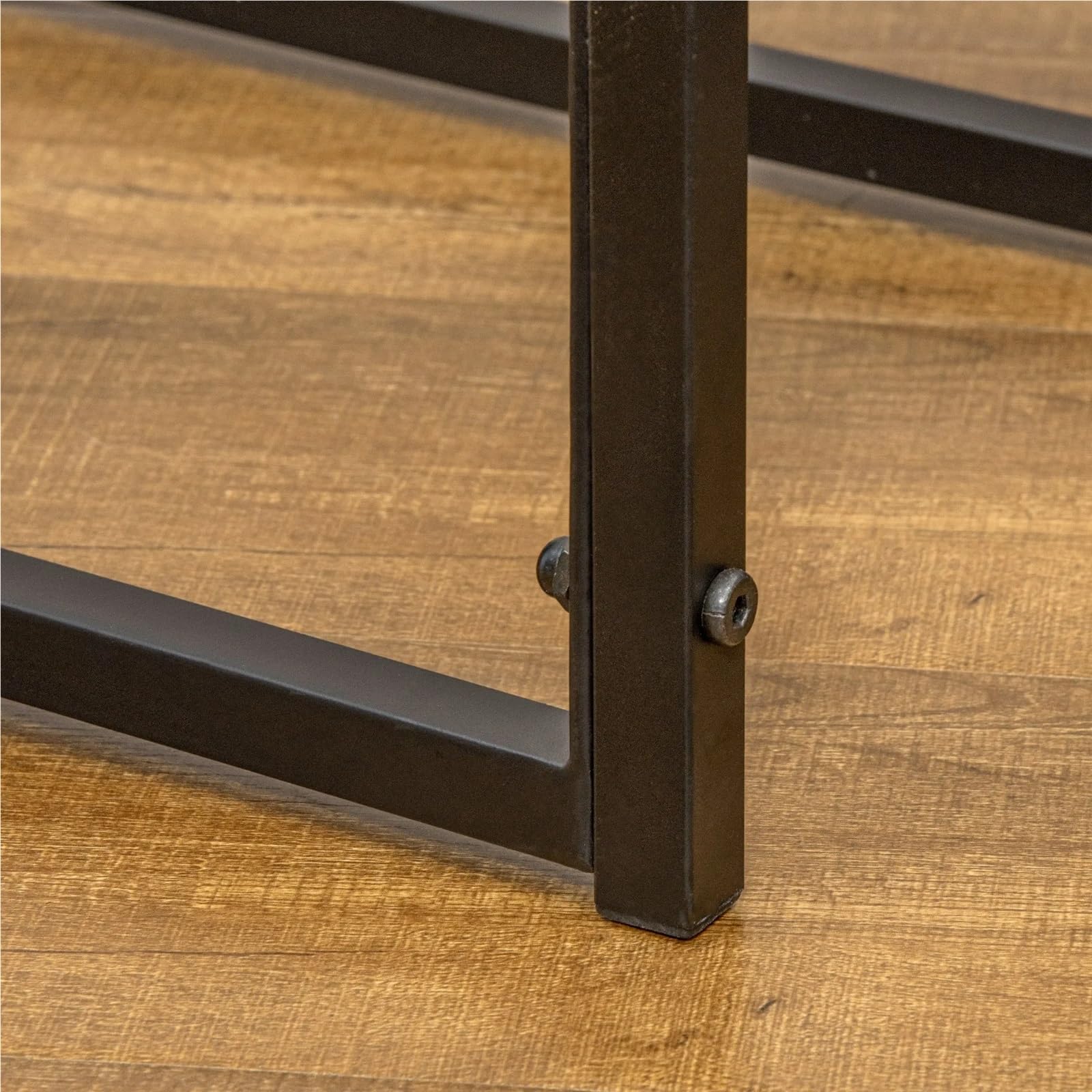 Porta legna Leñero de metal for interior y exterior, estante almacenamiento leña 2 niveles con 4 herramientas ganchos