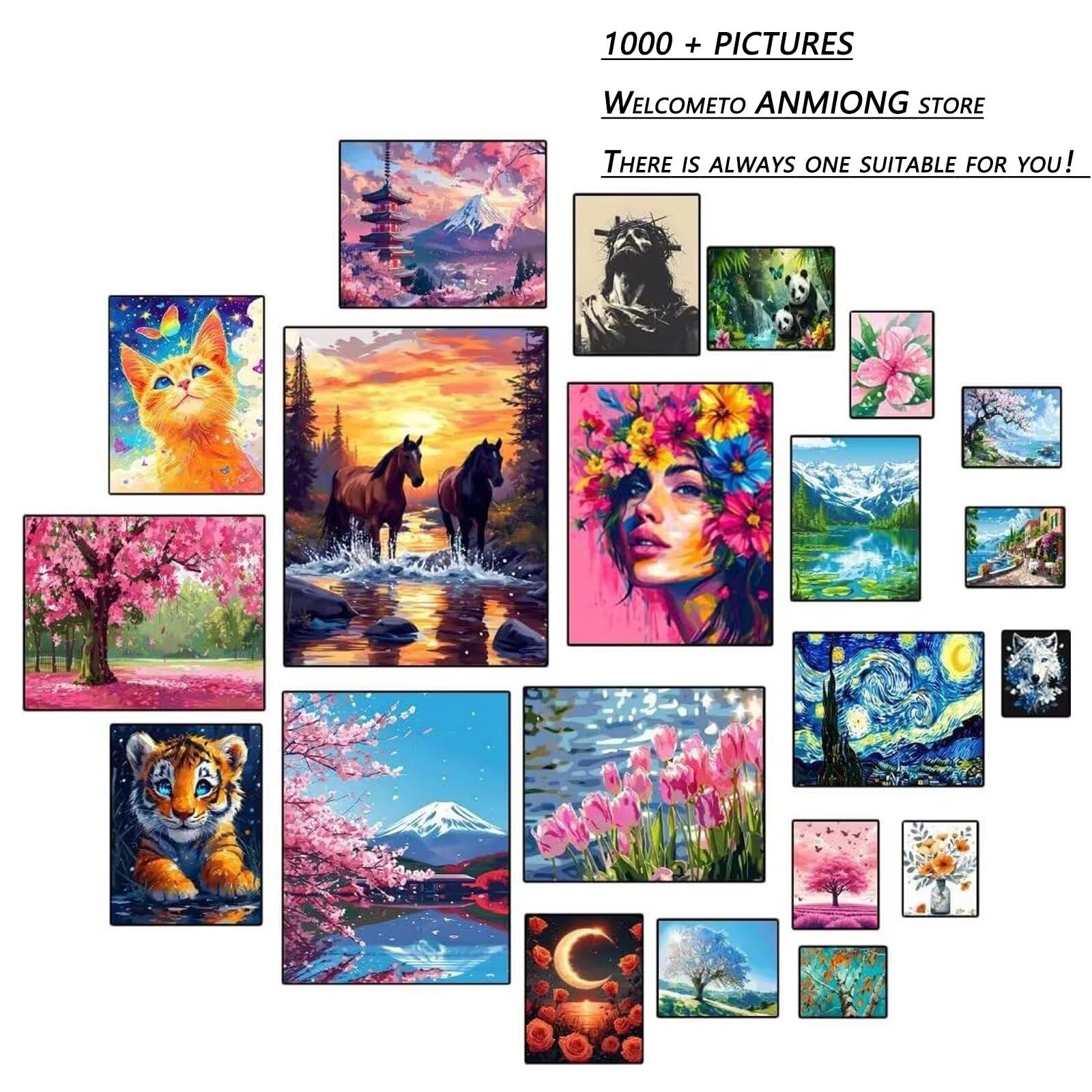 Malen Nach Zahlen Sonnenuntergang Malen Nach Zahlen Erwachsene Esel 80x120cm Leinwand DIY Set für Erwachsene und Anfänger Entspannendes Bastelset mit Acrylfarben und Pinseln, Ohne Rahmen-#416k