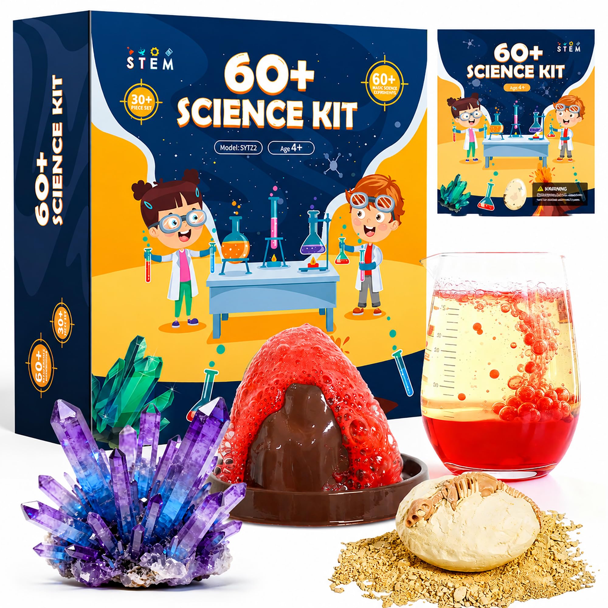 60+ Science Experiment Kit for Kids Ages 4 5 6 7 8+