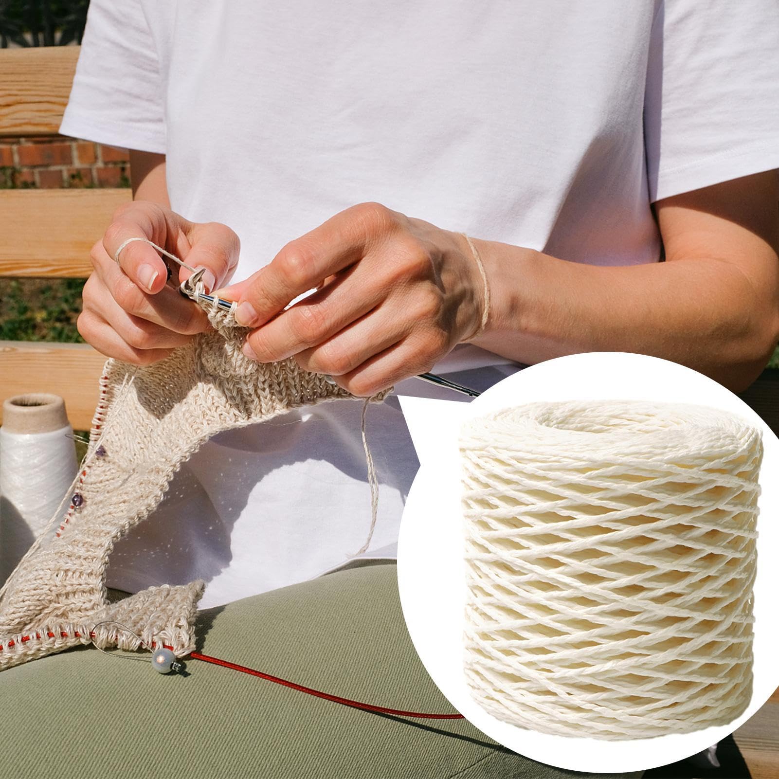 pologmase Cinta de rafia para manualidades | Cintas de rafia natural | Cuerda de rafia en color natural para juguetes, sombreros, proyectos de manualidades y decoración