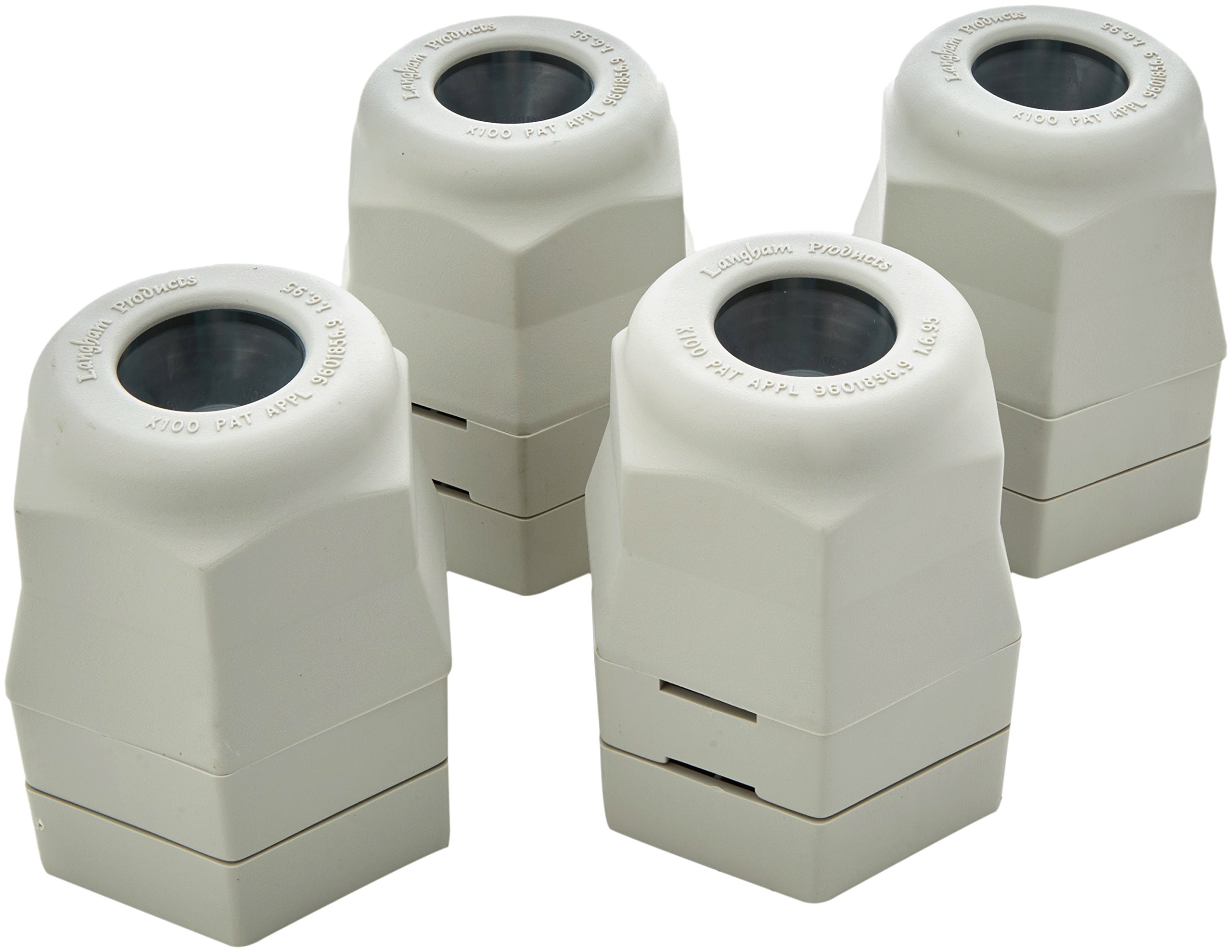LANGHAM 1.9 to 3.8 cm Grip On Height Adjustable Furniture Raisers - Set of 4 (Eligible for VAT relief in the UK)