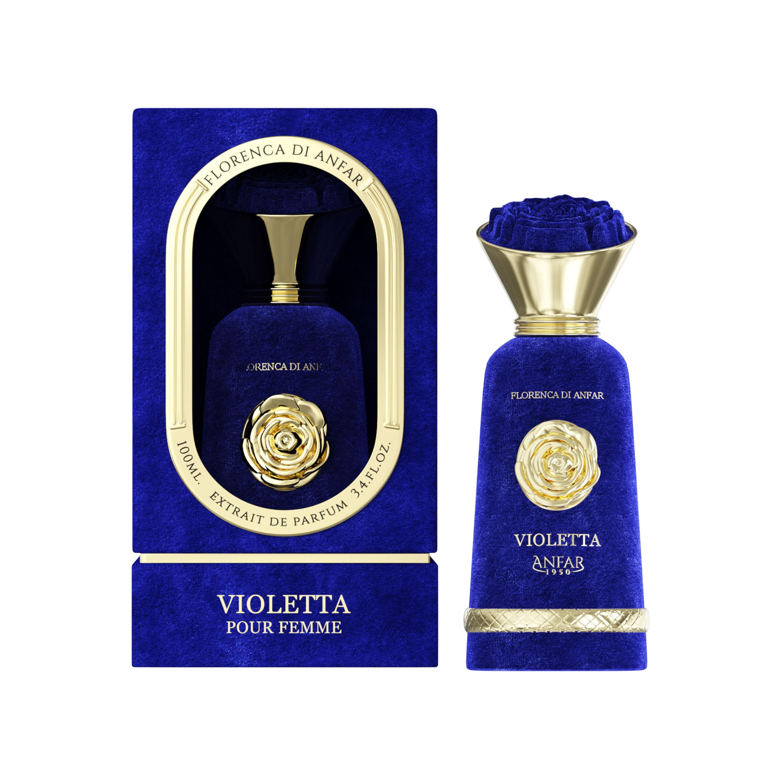 Amazon.com : Anfar Violetta Pour Femme 1950, Extrait de Parfum