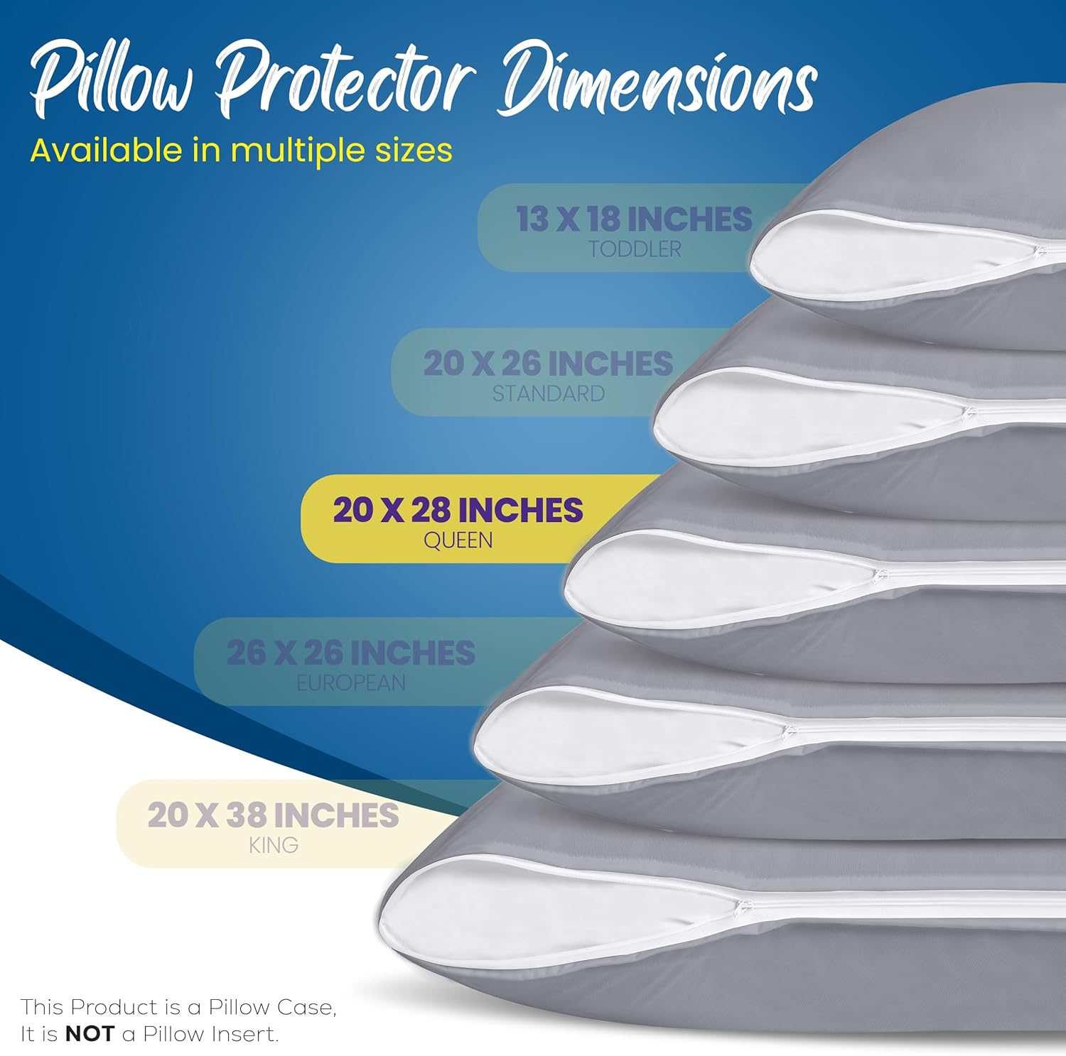 Utopia Bedding Premium 100% Waterproof Pillow Protectors with Zipper Queen Size (Set of 4), Bed Bug and Dust Mite Proof Zippered Pillow Covers, Pillow Encasement Cases, Gray - Image 2