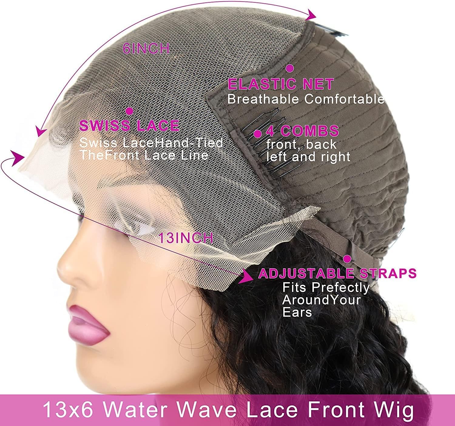 MSGEM 13x6 HD Lace Front Wigs Human Hair Burmese Curly Wig Spiral End 24 inch 200% Density Brazilian Curly Wave Transparent Lace Frontal Wigs for Women Pre Plucked with Baby Hair - Image 4