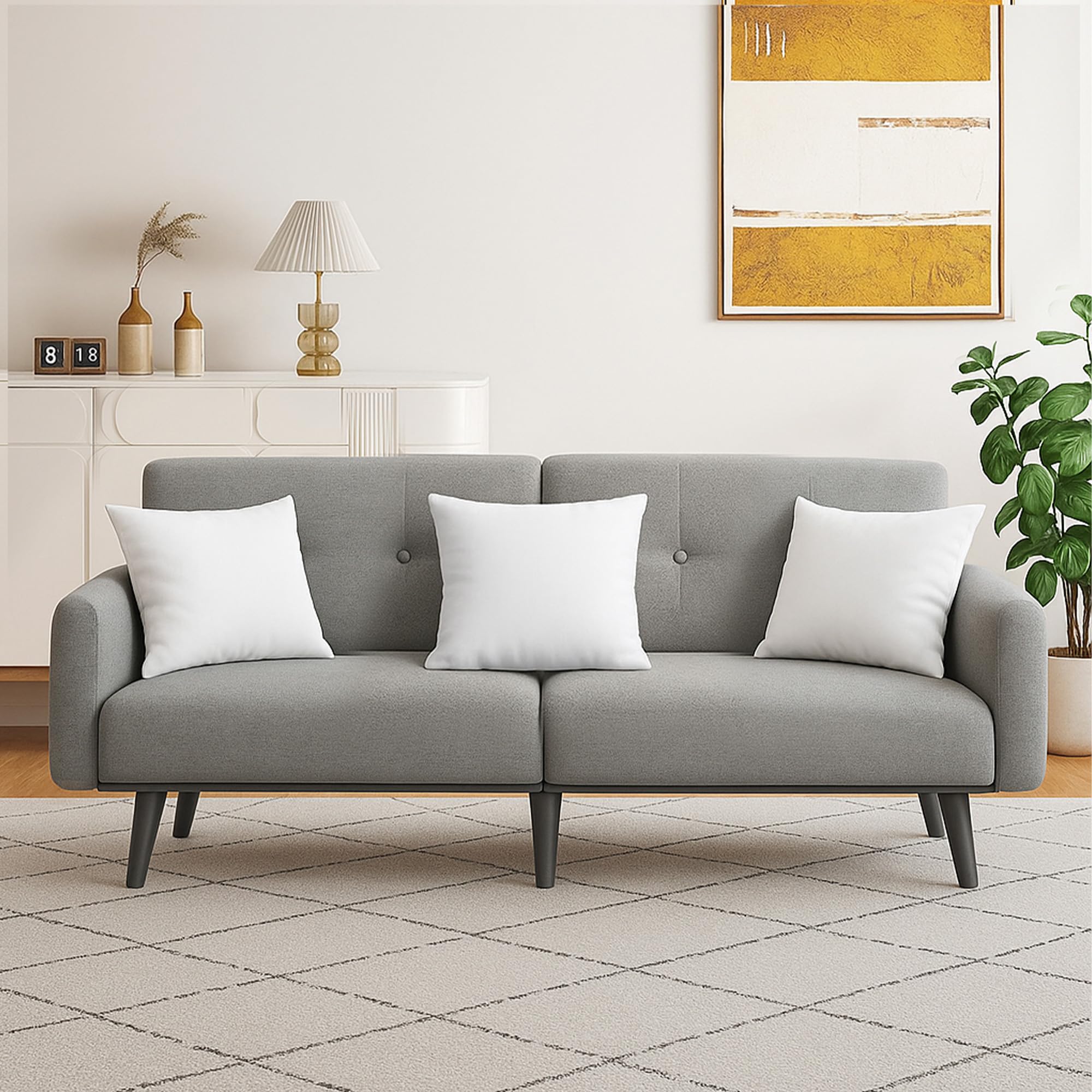 Deodar 2 Cuscini Imbottiti 50 x 50 cm, Morbidi per Interni ed Esterni | Resistenti alle intemperie, offrono un supporto morbido e confortevole per divani, sedie e cuscini da esterno