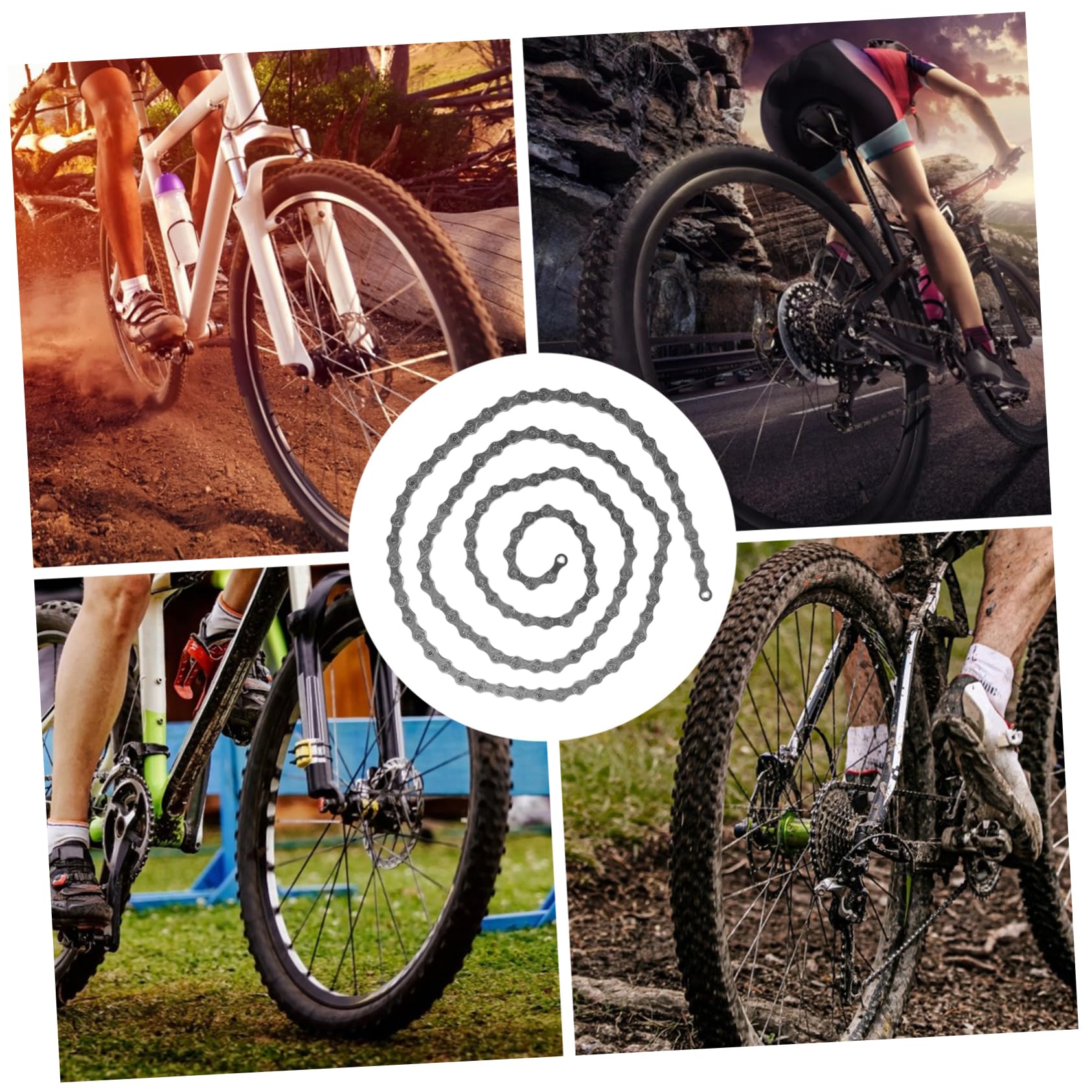 Cadena para Bicicleta de Montaña 10 Velocidades Aleación Plateada