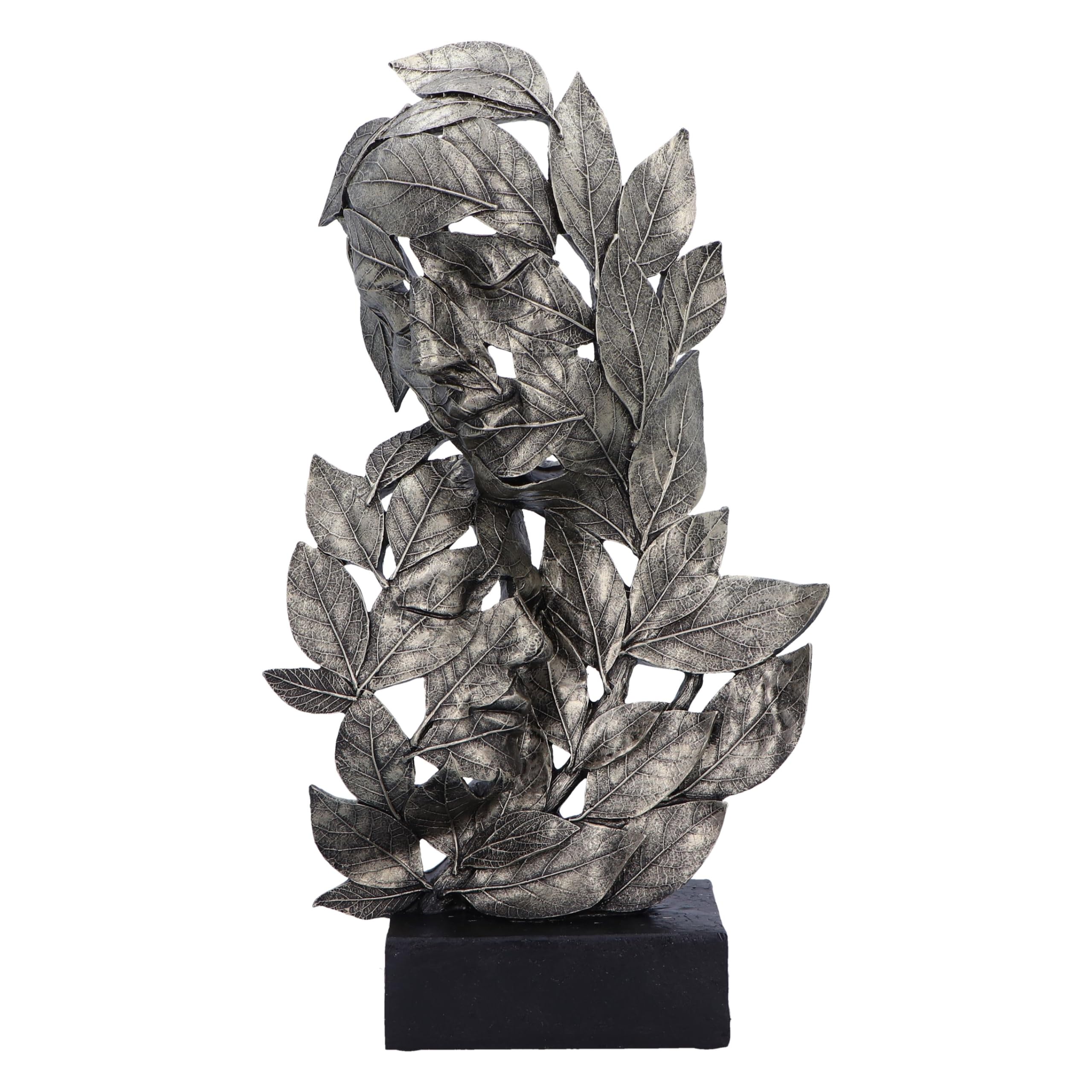 Nemesis Now Natural Emotion - Escultura de 38 cm, Resina, Plata, Hojas de Madre e Hijo, Baby Shower, para Amantes de la Naturaleza y el Arte, fundida en la Mejor Resina, Pintada a Mano por Expertos