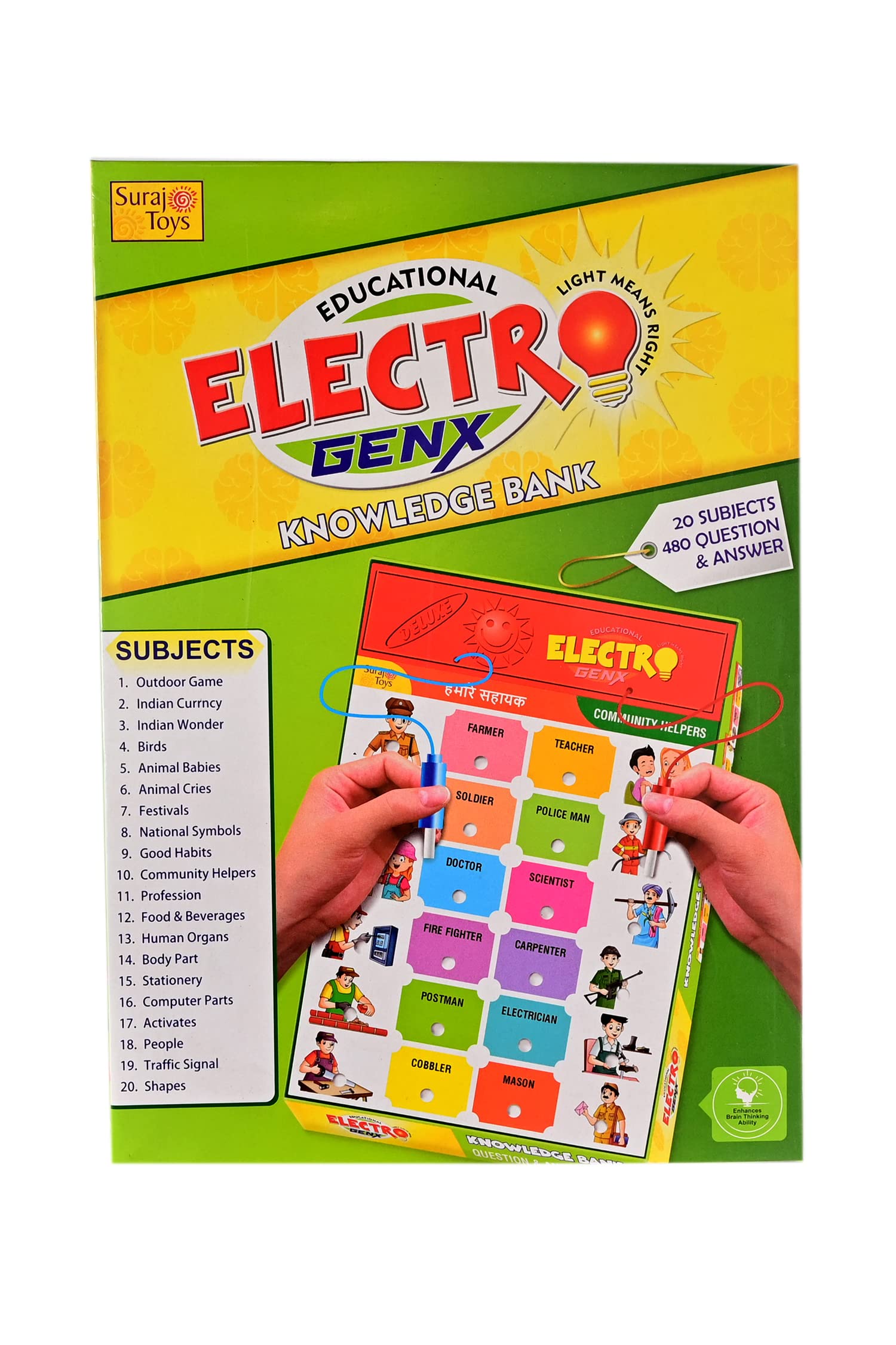 Edyucational Electro GenX Knowledge Bank Board Game(20 Subject, 480 Quetion & Answer) for 3+ Age Kids
