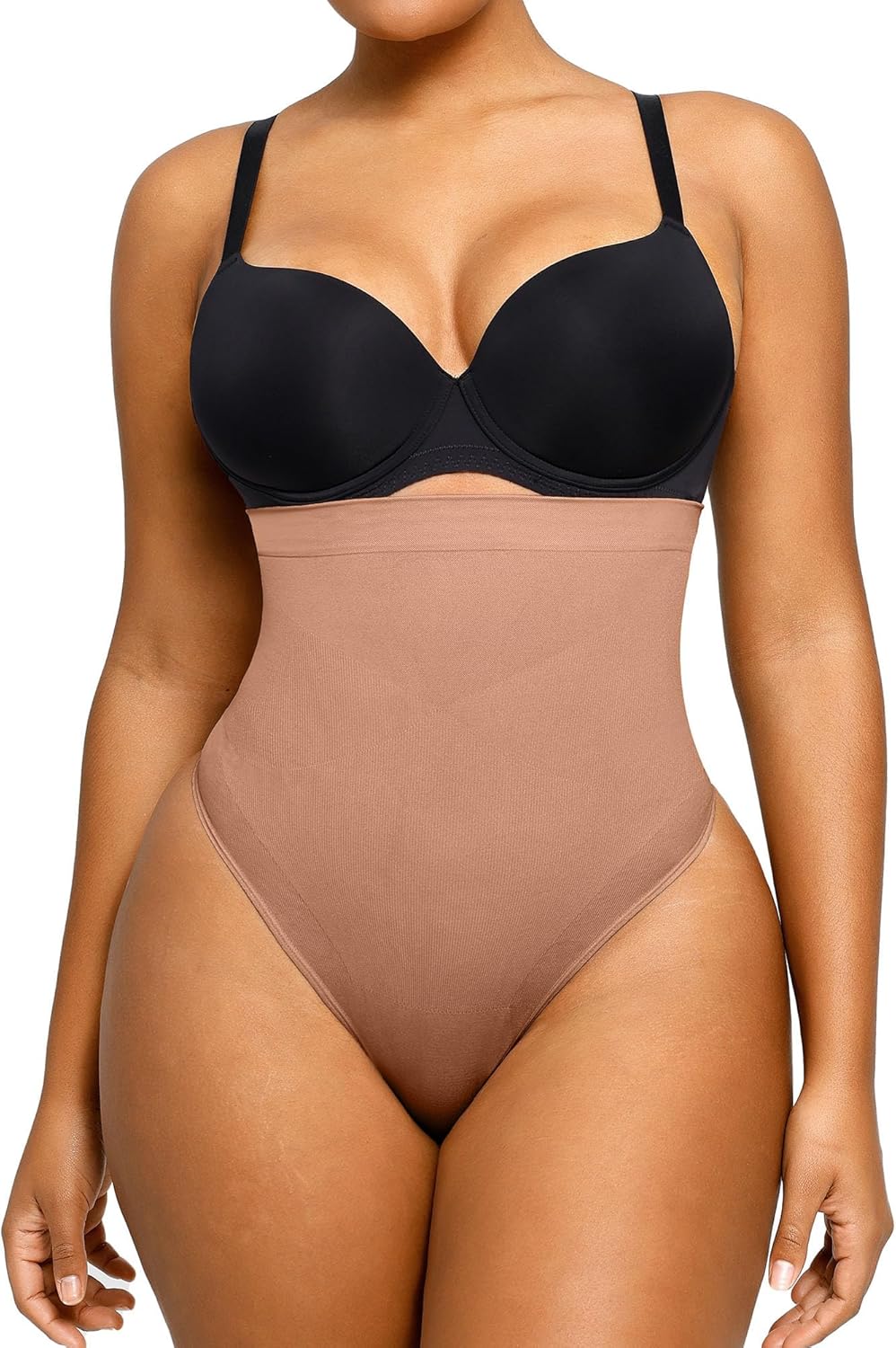 SHAPELLX Shapewear Tummy Control Seamless High Waisted Body Shaper Waist Slimming Thong Underwear Girdle Tummy Slimmer