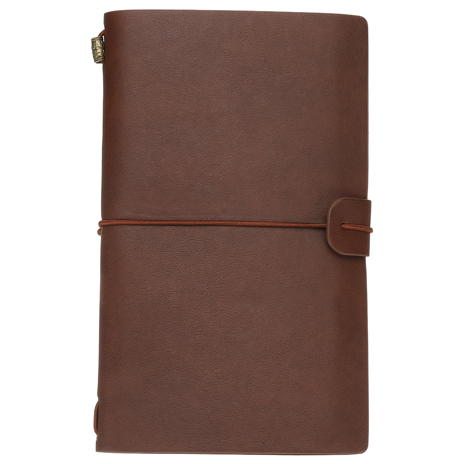 PATIKIL 1 Pcs Vintage Retro PU Leather Notebook, Refillable Notepaper Travel Journal Notebook for Travel Diary Planner, Reddish Brown